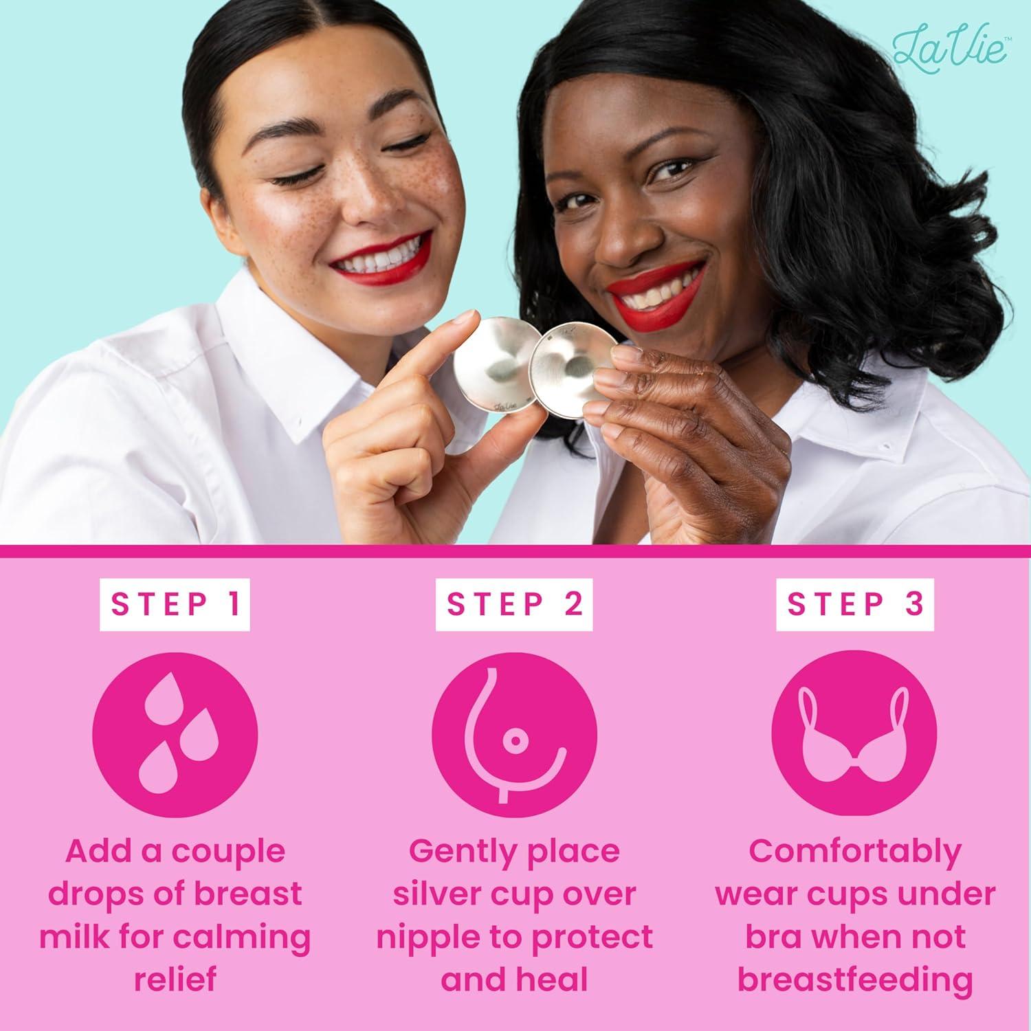 Copas de Plata para Lactancia LaVie 999 Trilaminada - Alivio Natural