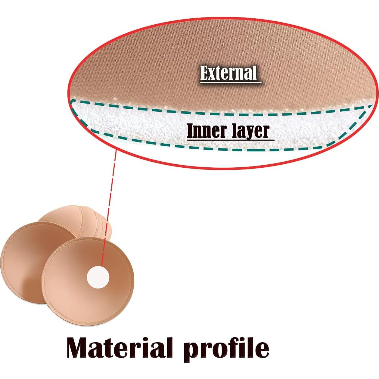 WMugthome 3 Pares Almohadillas Redondas Suaves Copa D Beige