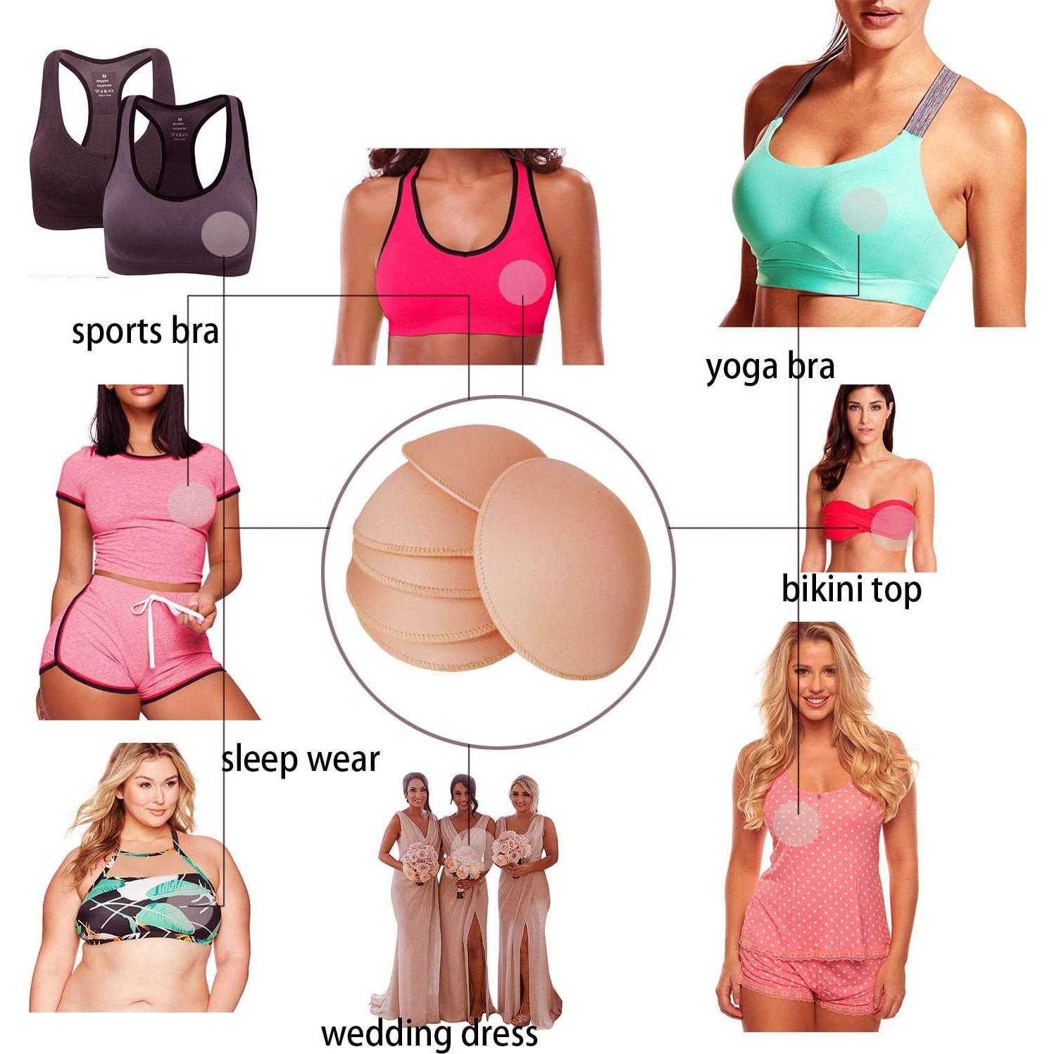 WMugthome 3 Pares Almohadillas Redondas Suaves Copa D Beige