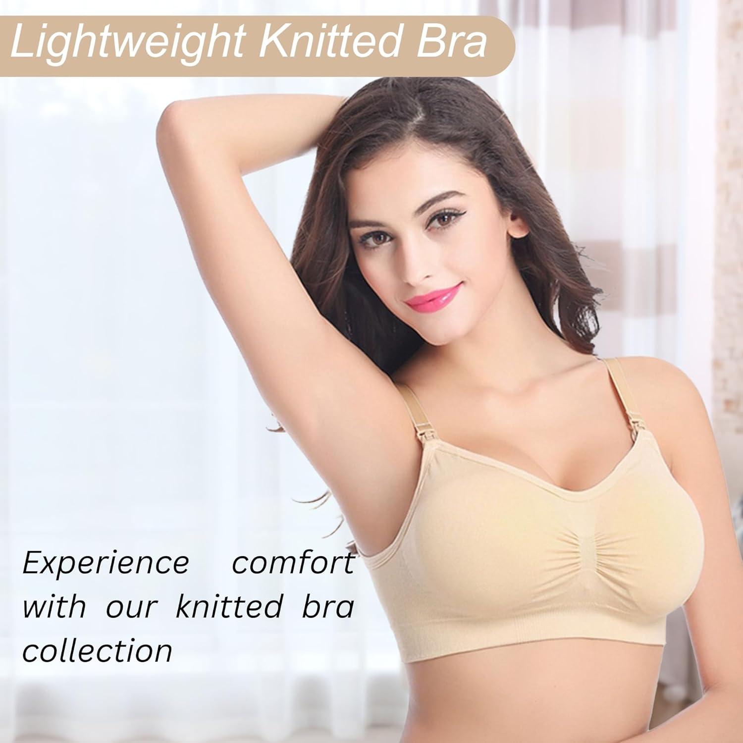 Paquete de 3 Sujetadores de Lactancia Sin Costuras - X-Large