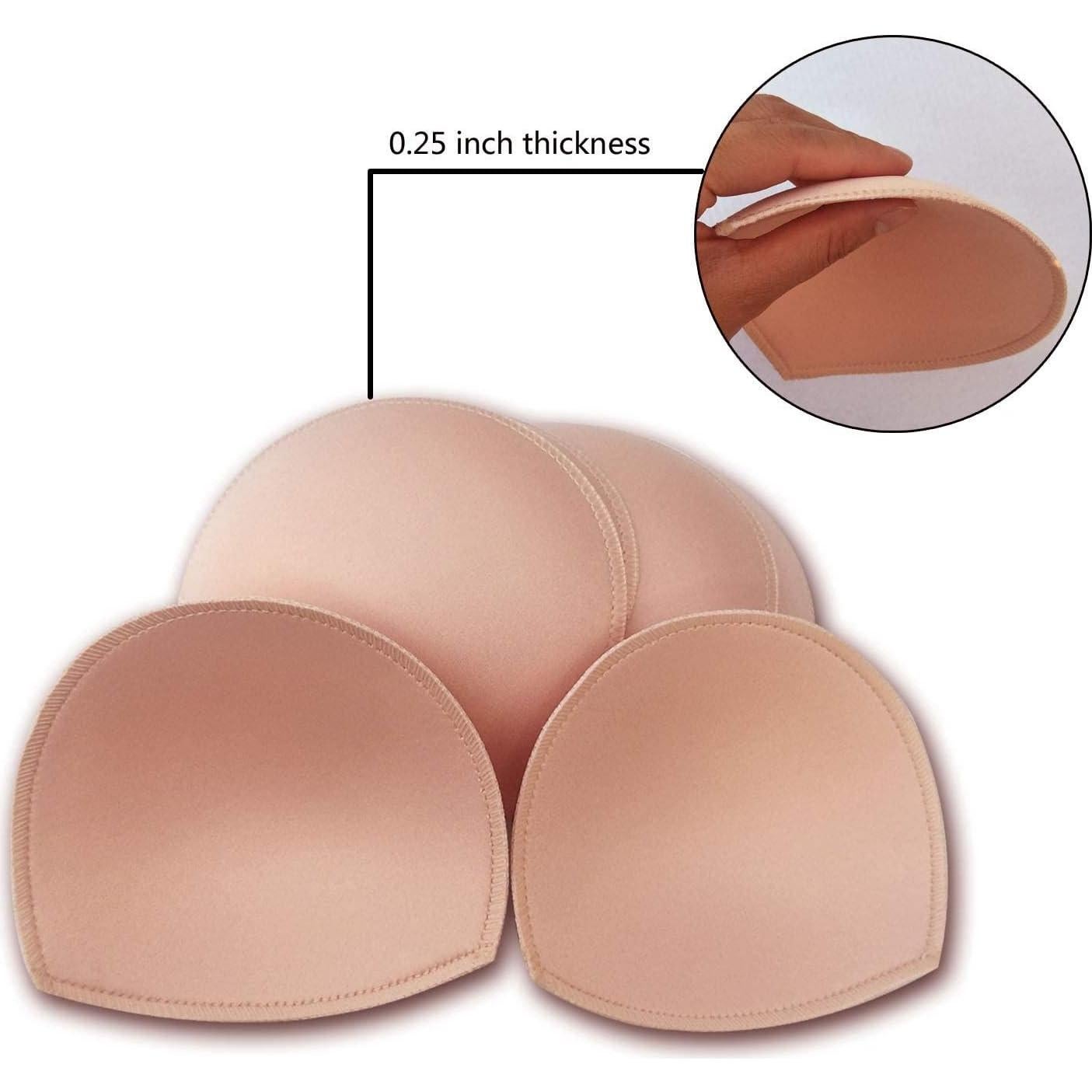 WMugthome Almohadillas de Sujetador 3 Pares para Mujer CUP B Beige