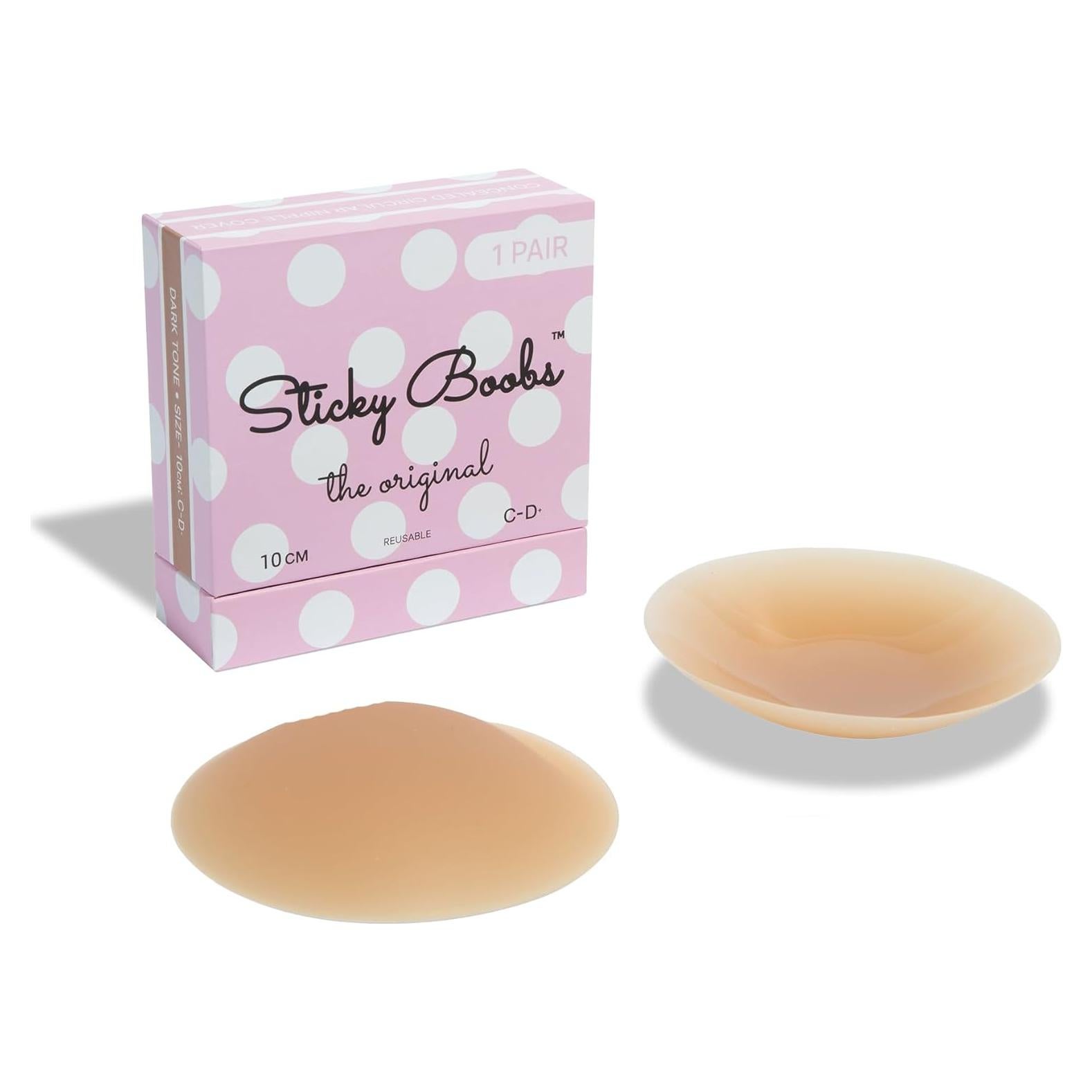 Cubiertas de pezón Sticky Boobs C-D+ Silicona Reutilizables