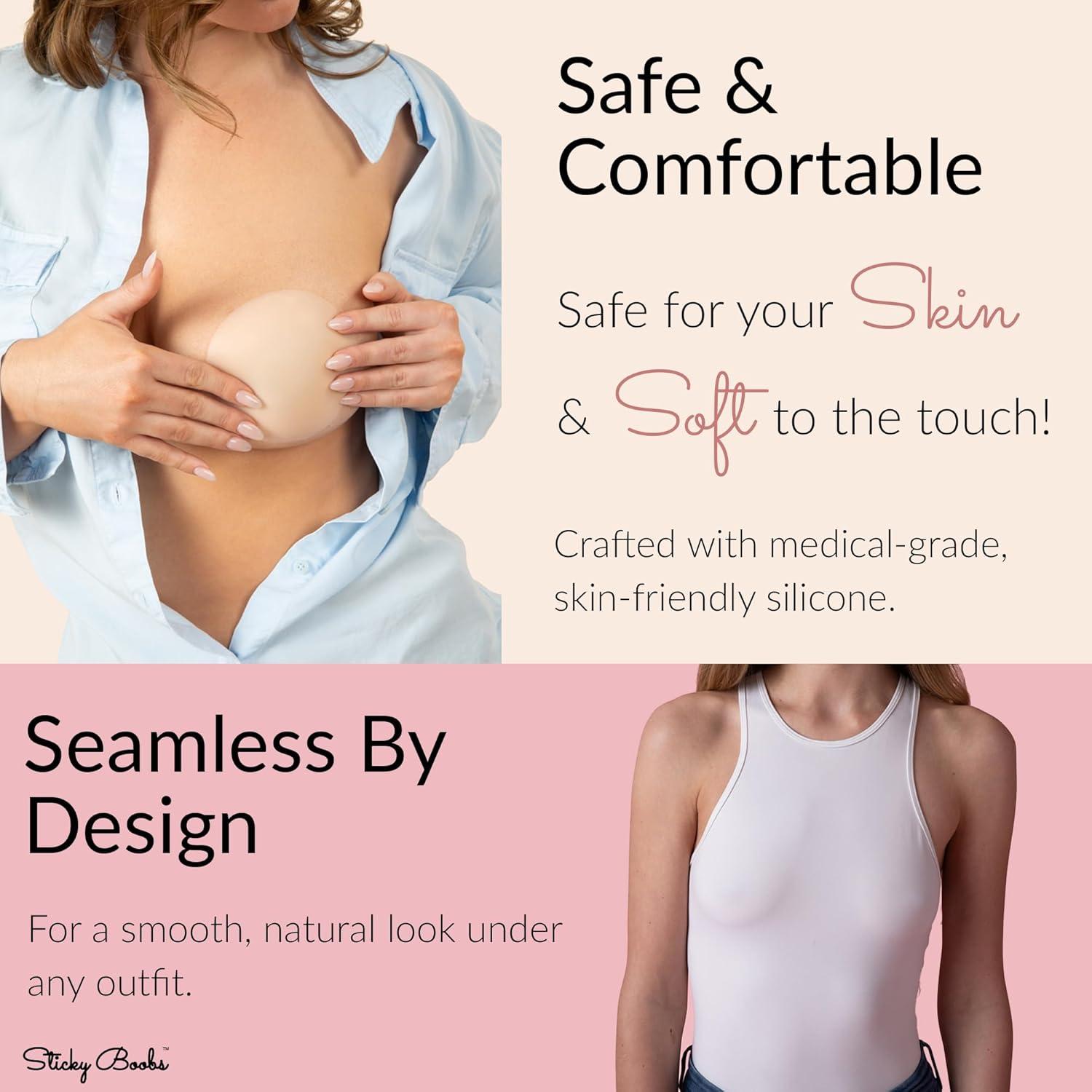 Cubiertas de pezón Sticky Boobs C-D+ Silicona Reutilizables