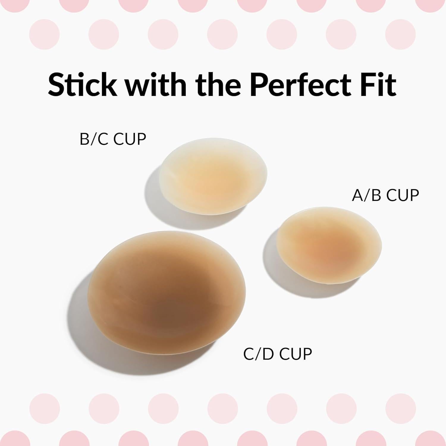 Cubiertas de pezón Sticky Boobs C-D+ Silicona Reutilizables