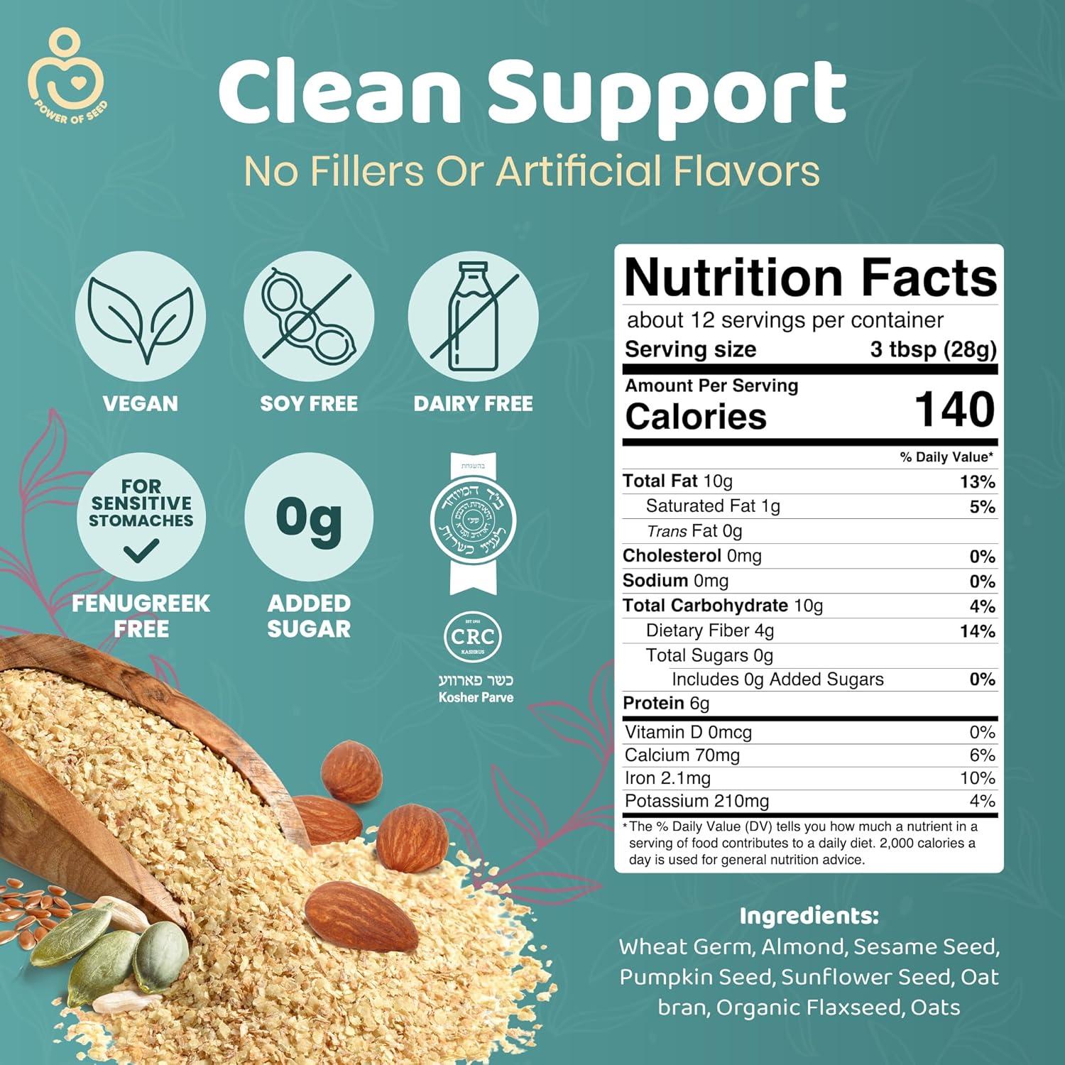 Mezcla Superfood Lactancia Milkrush 340g - Avena y Semillas