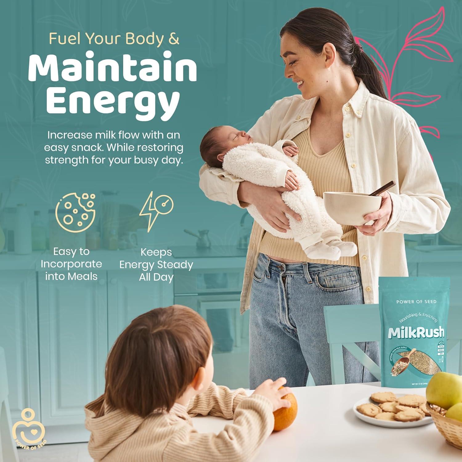 Mezcla Superfood Lactancia Milkrush 340g - Avena y Semillas