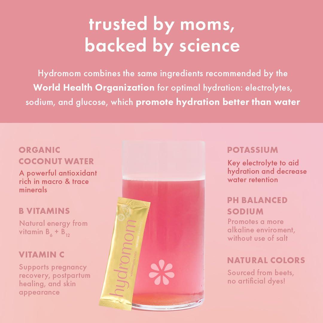 Mezcla Electrolítica Hydromom Boobie Sandía Yuzu 10 Paquetes