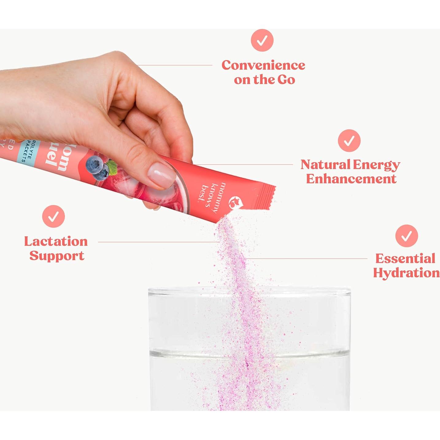 Bebida Electrolítica Mommy Knows Best - Hidratación Mamás 16 Unidades