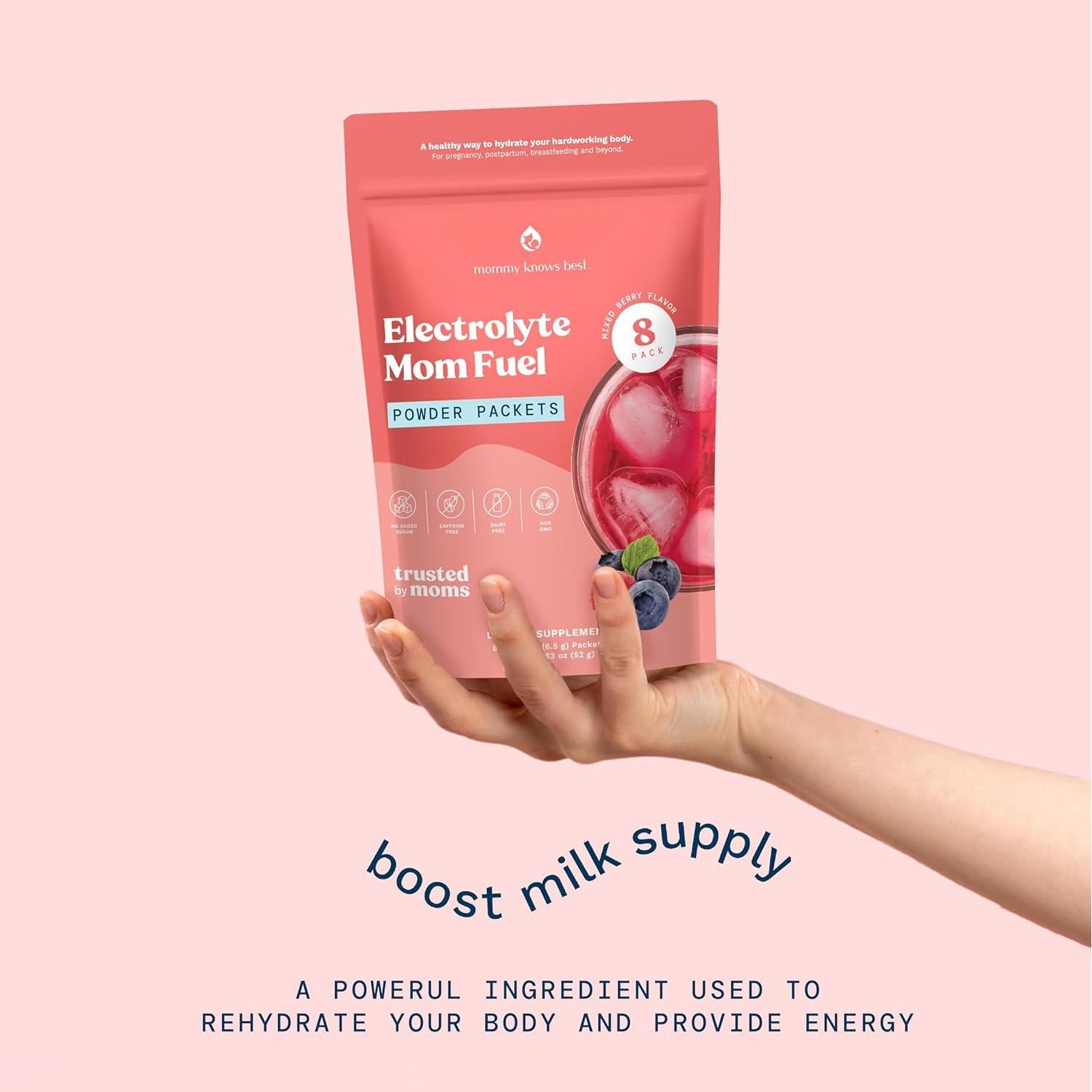 Bebida Electrolítica Mommy Knows Best - Hidratación Mamás 16 Unidades