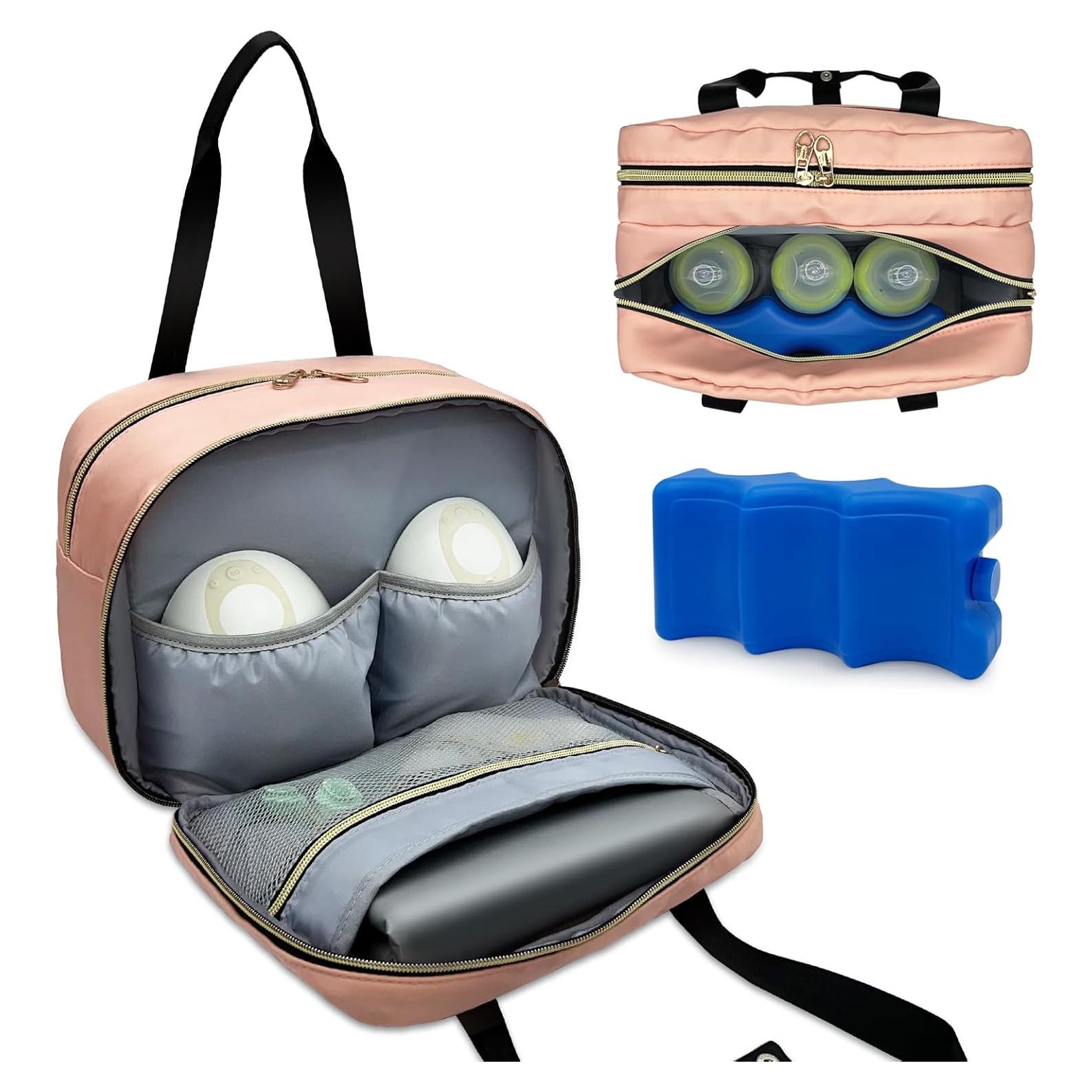 Bolsa de Leche Materna Portátil Liveagain Rosa con Hielo