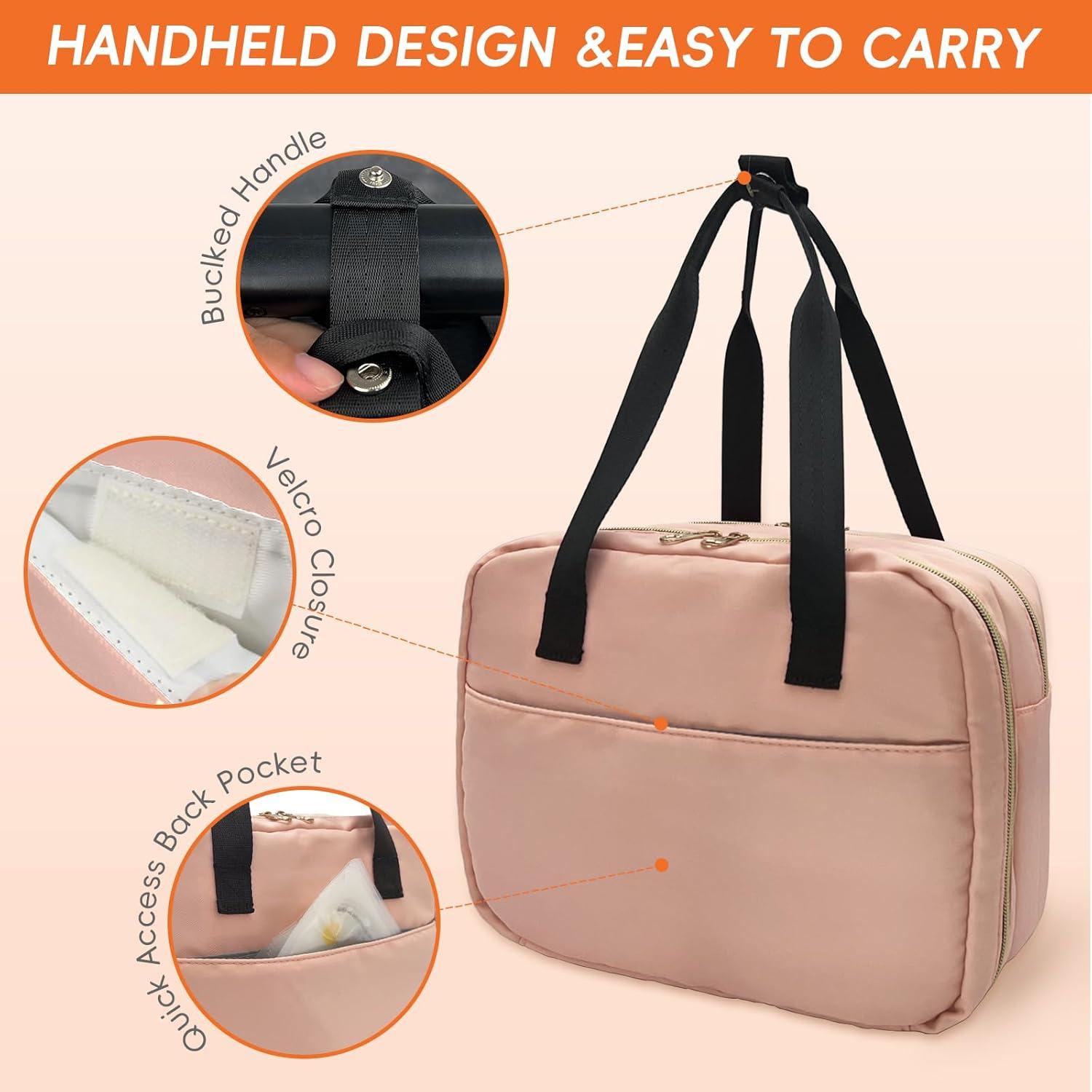 Bolsa de Leche Materna Portátil Liveagain Rosa con Hielo