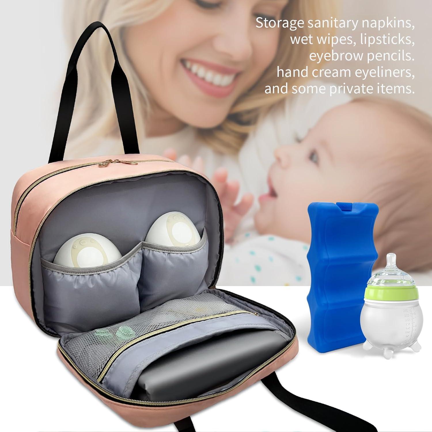 Bolsa de Leche Materna Portátil Liveagain Rosa con Hielo
