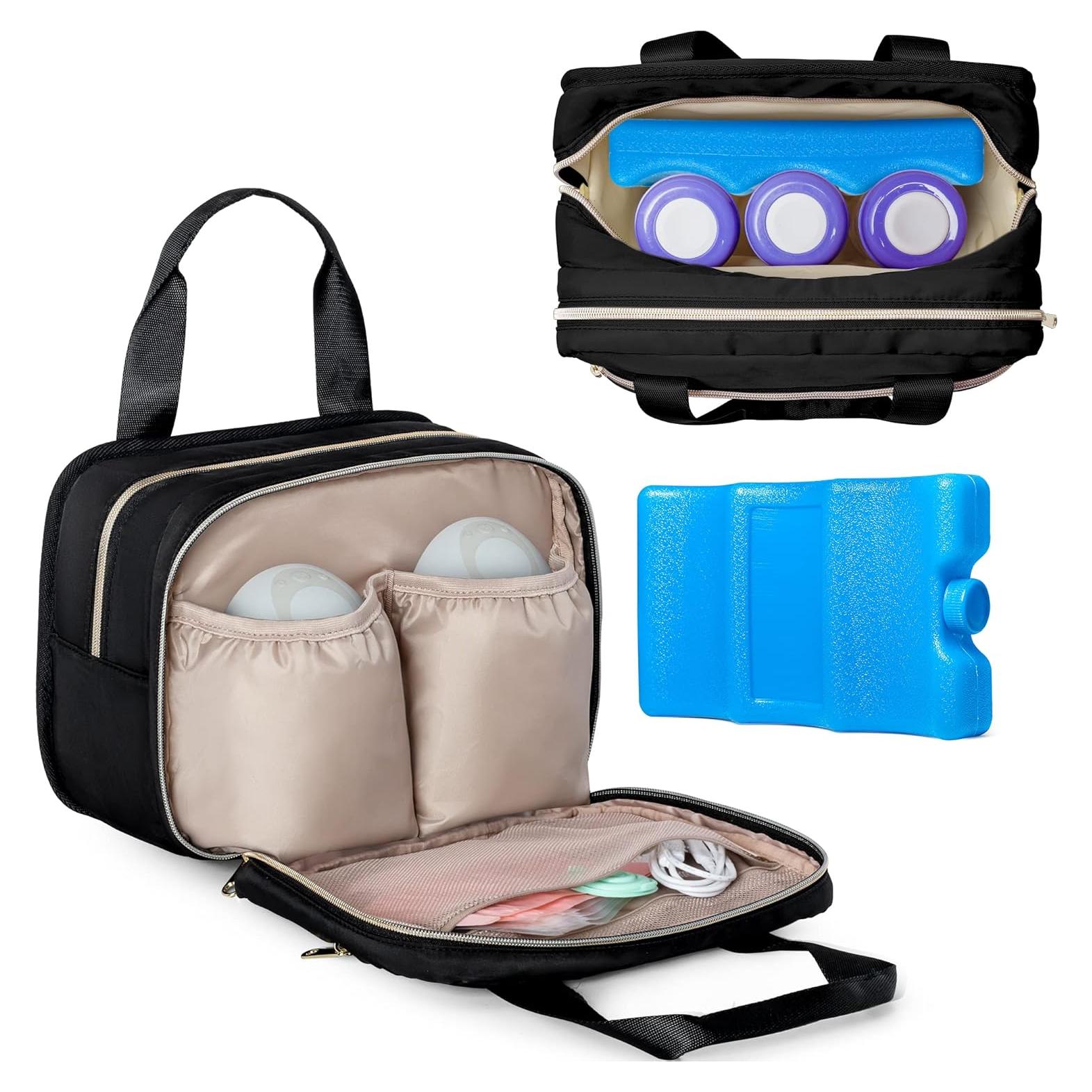 Bolsa Extractora de Leche Materna Fasrom con Enfriador Negro