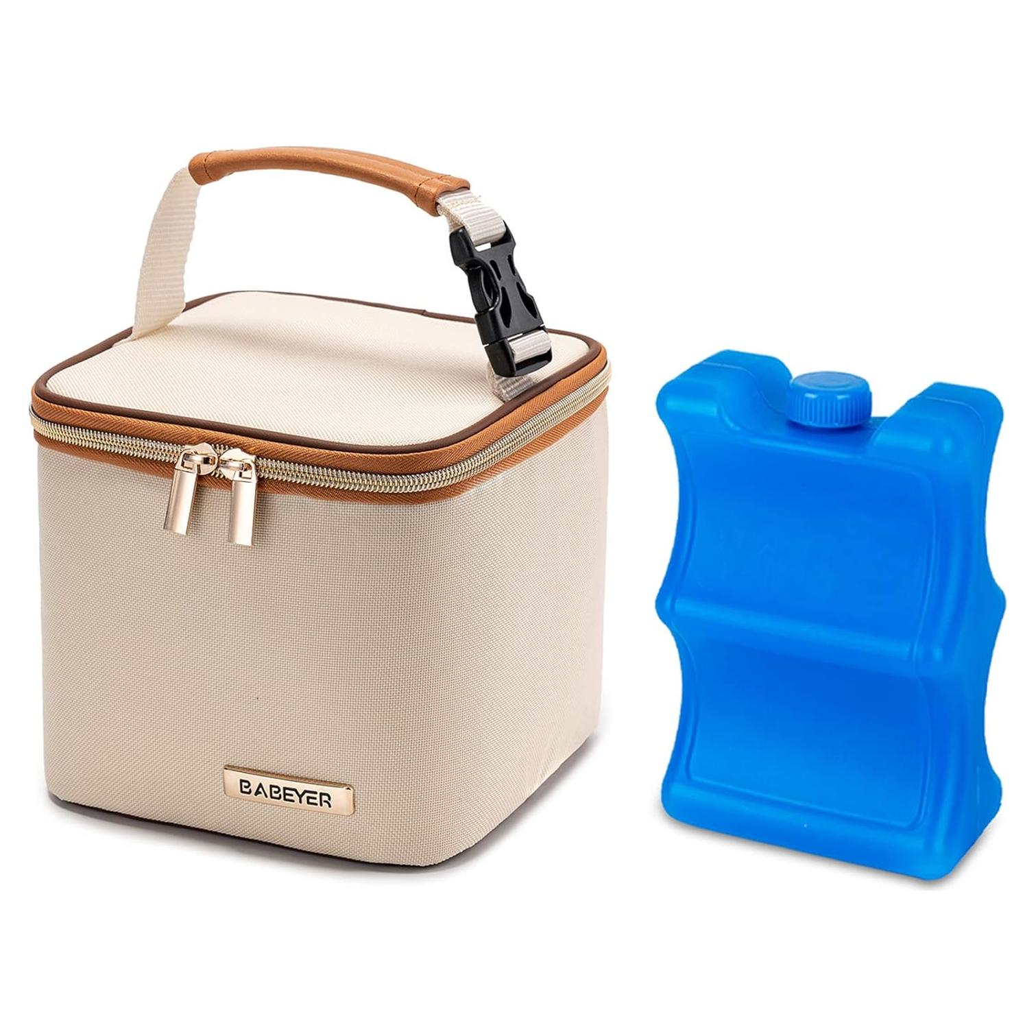 Bolsa Enfriadora de Leche Materna BABEYER 4 Biberones 150ml Crema