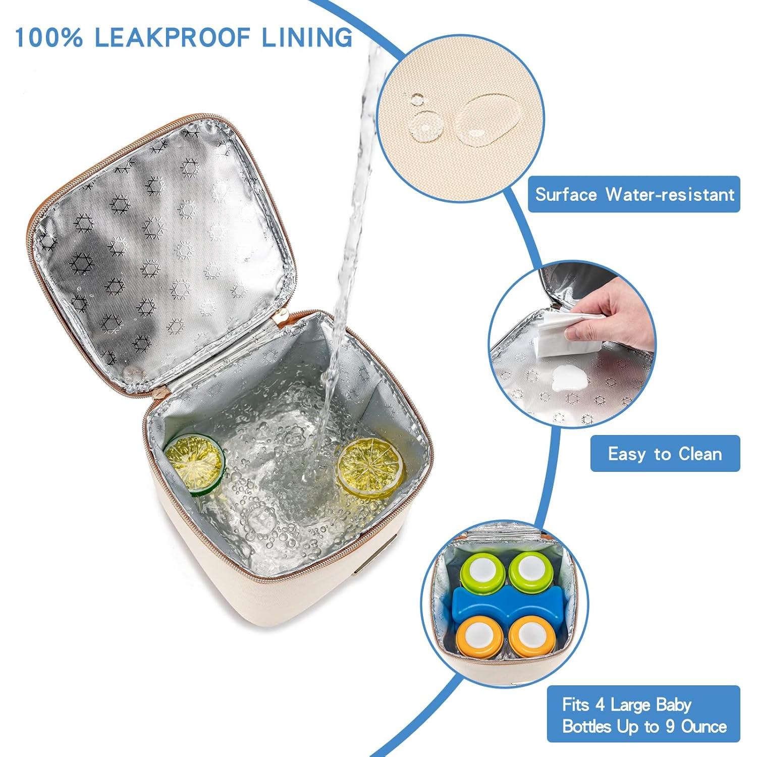 Bolsa Enfriadora de Leche Materna BABEYER 4 Biberones 150ml Crema