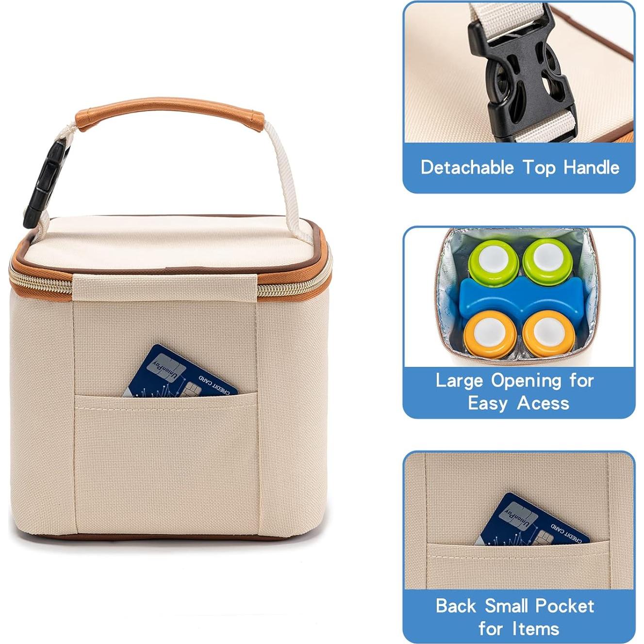 Bolsa Enfriadora de Leche Materna BABEYER 4 Biberones 150ml Crema