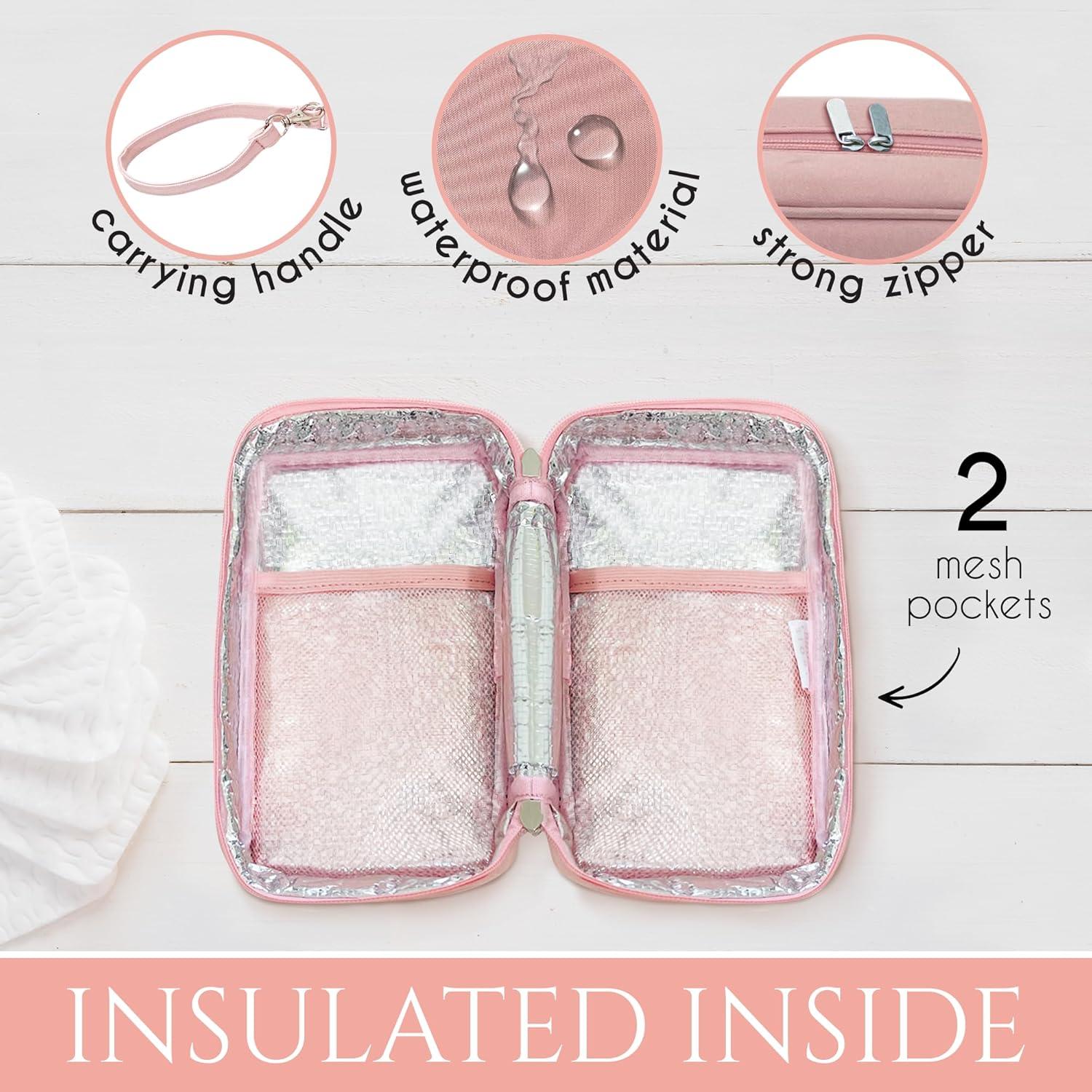 Bolsa Enfriadora de Leche Materna Genérica Rosa Aislada 335ml