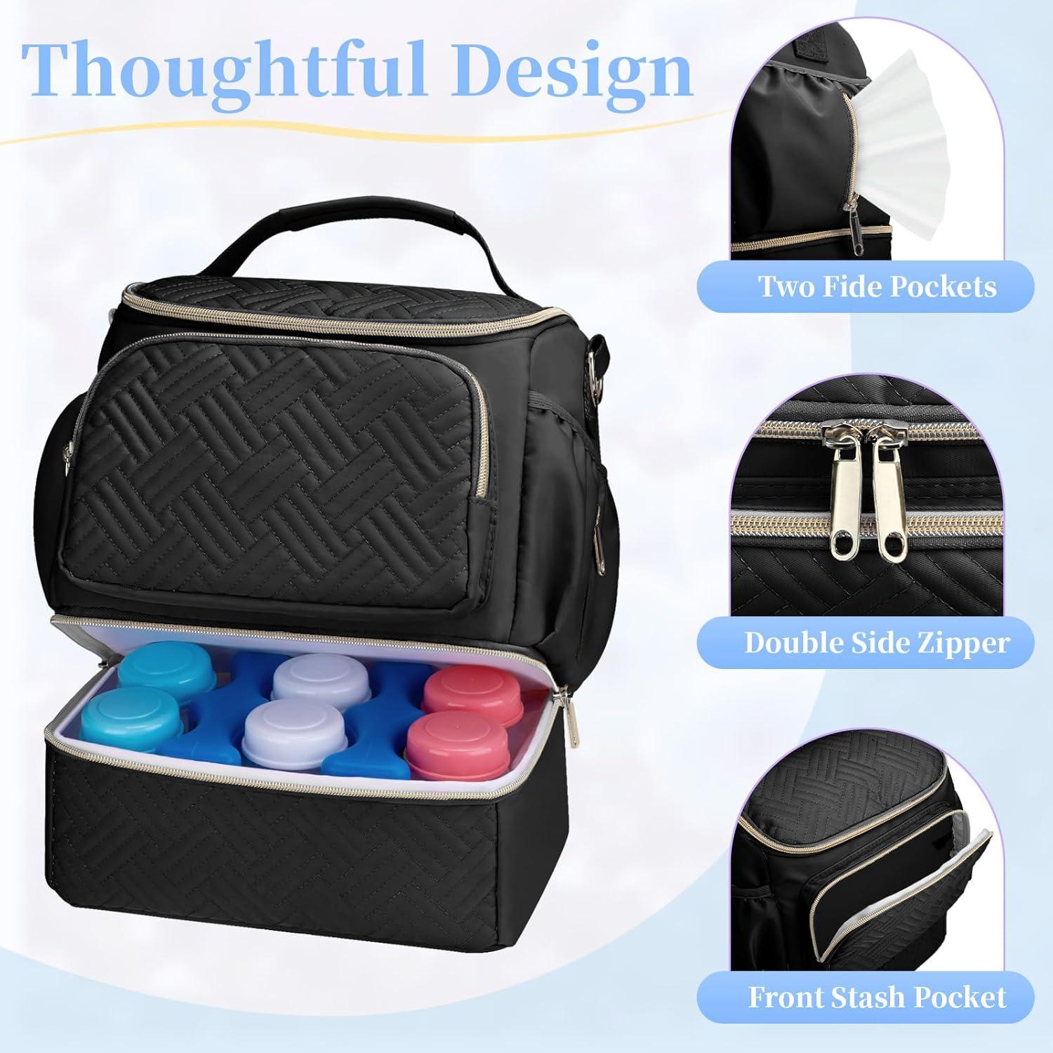 Bolsa Extractora de Leche Materna GDNasist Negra 25.9x17.5cm