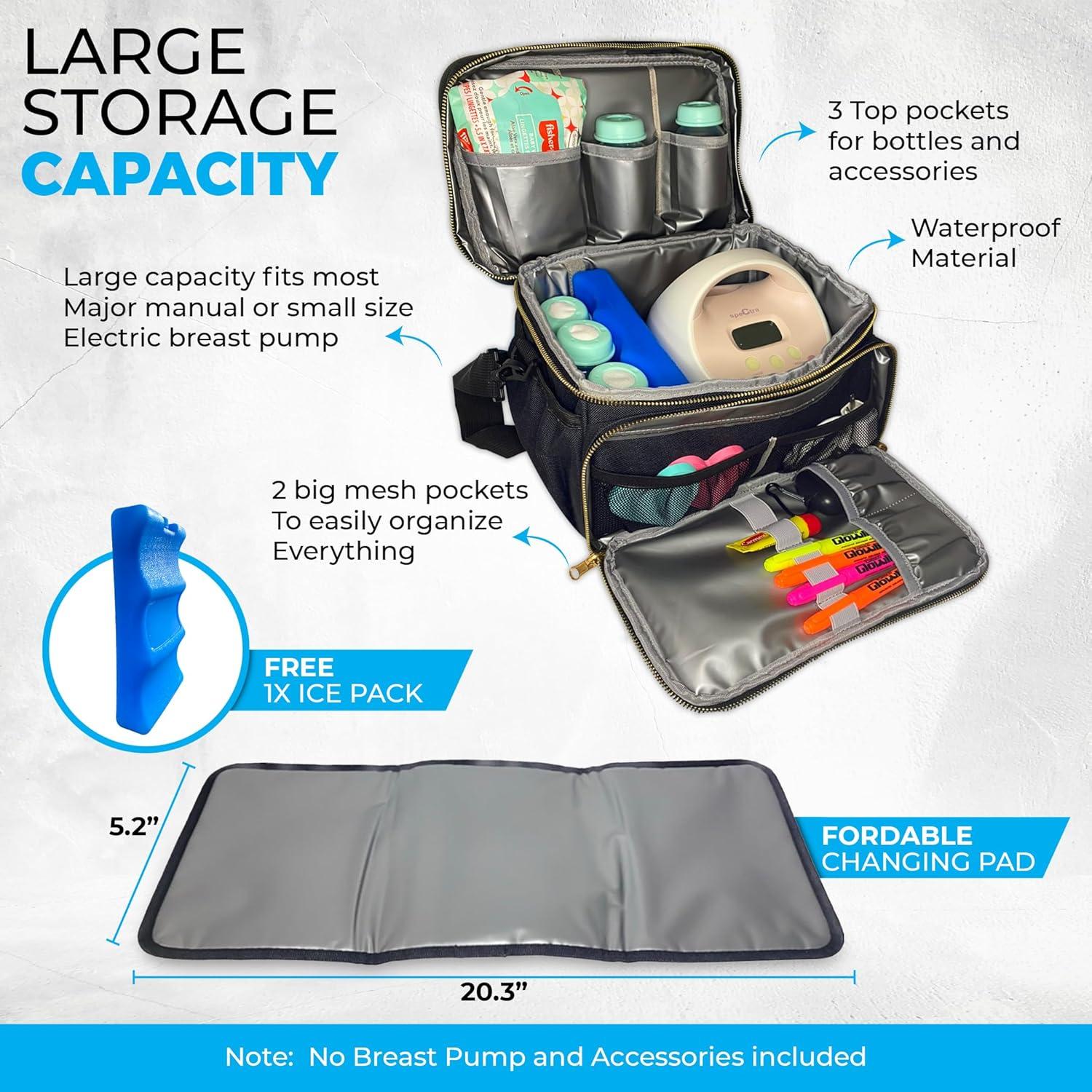 Bolsa para Sacaleches Nylon Importada con Paquete de Hielo