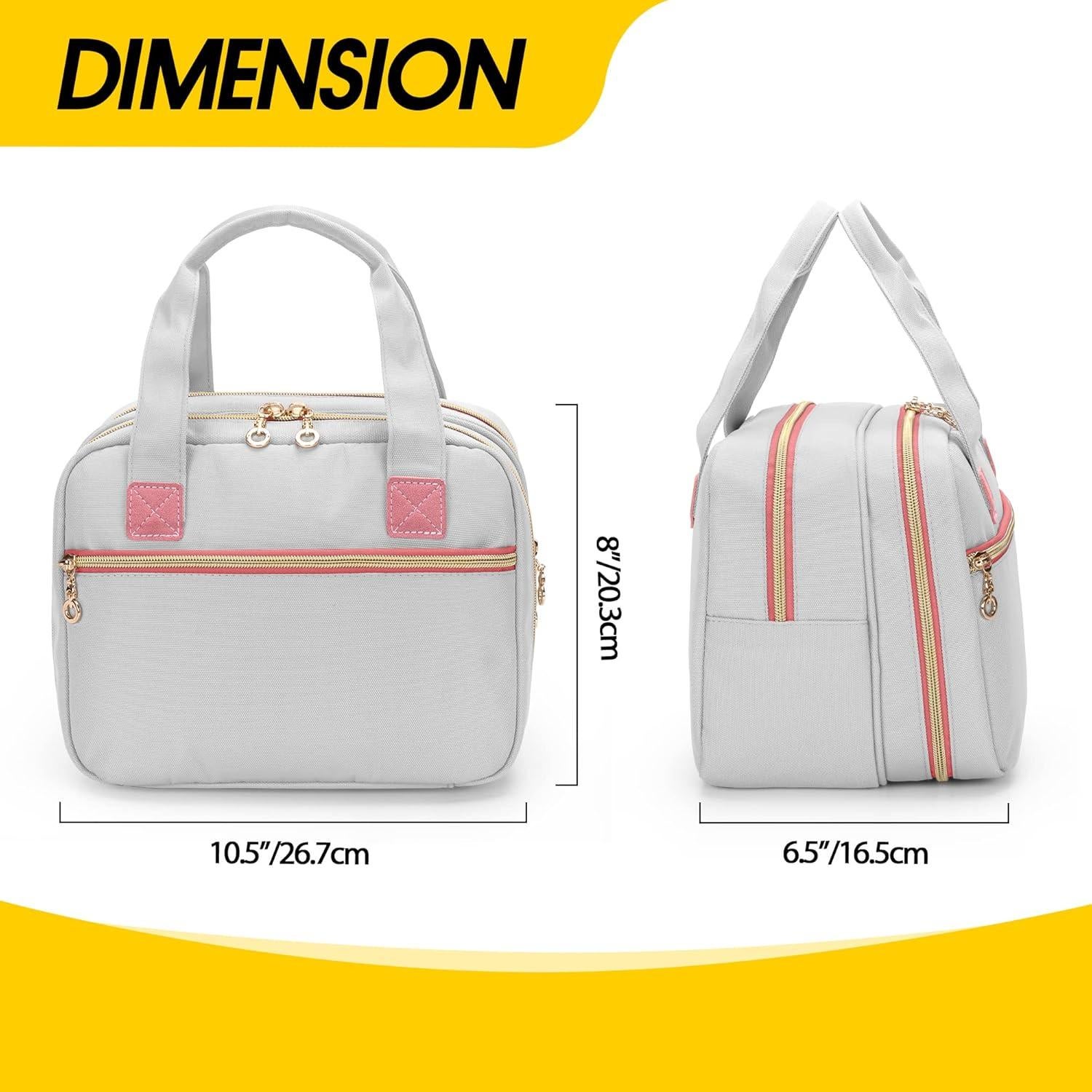 Bolsa de Transporte para Extractor de Leche Damero Gris Rosa