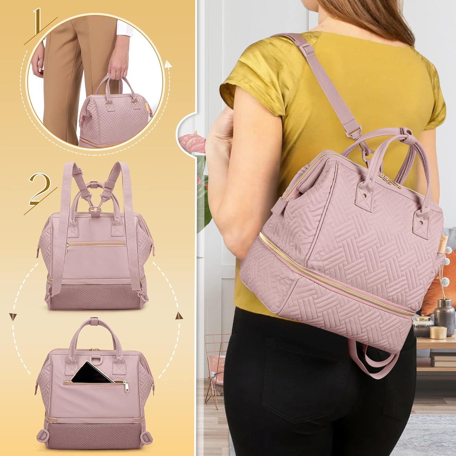 Mochila Fasrom para Extractor de Leche Rosa con Cooler 30.5x25x11cm