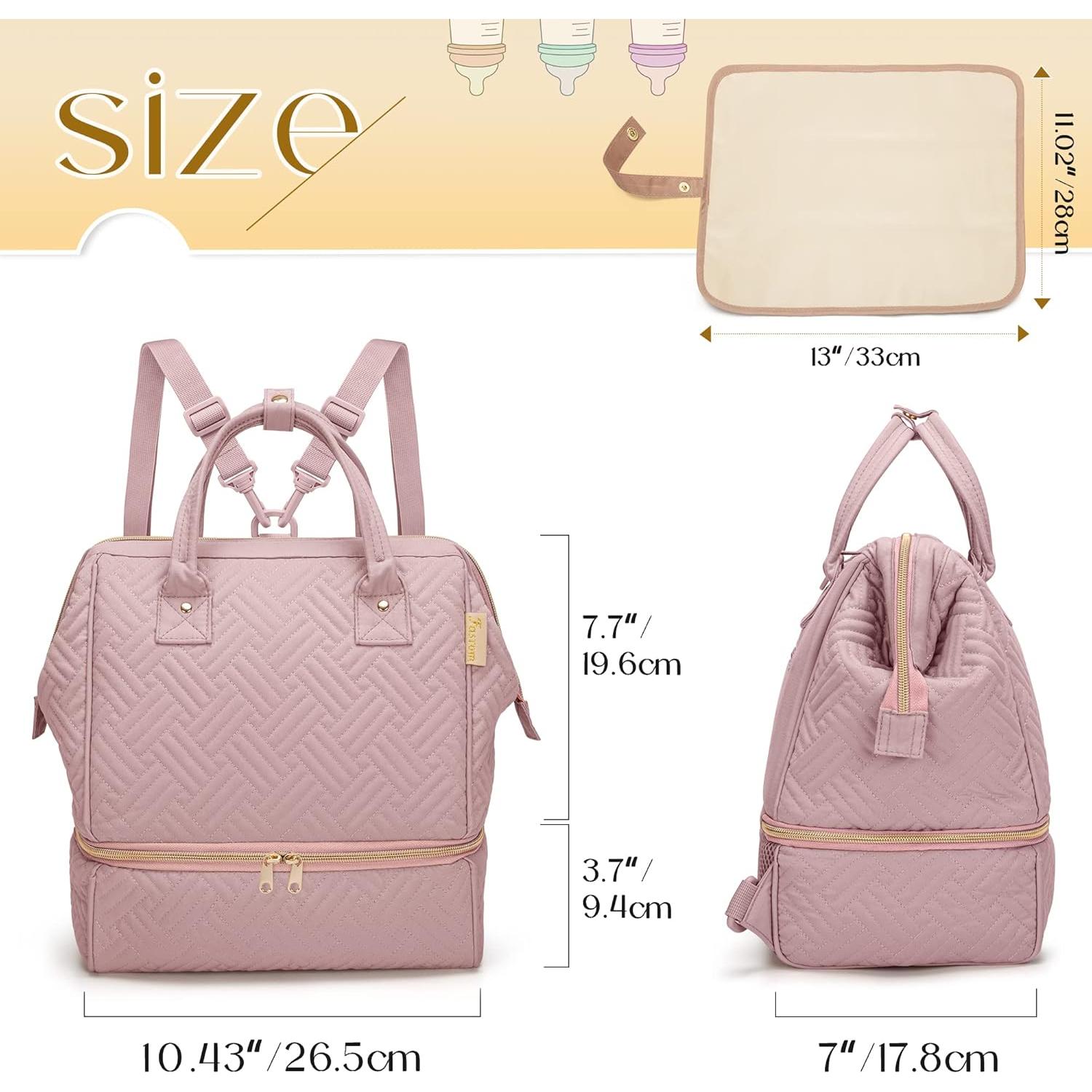 Mochila Fasrom para Extractor de Leche Rosa con Cooler 30.5x25x11cm