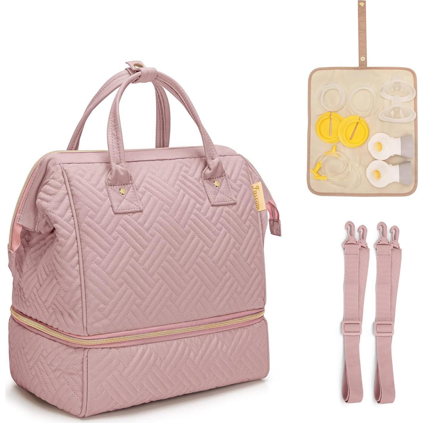 Mochila Fasrom para Extractor de Leche Rosa con Cooler 30.5x25x11cm