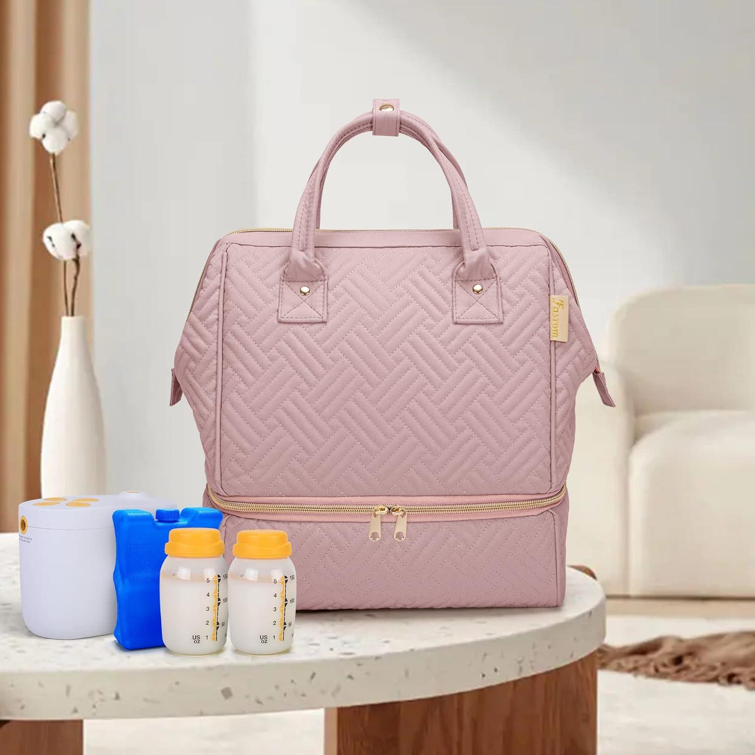 Mochila Fasrom para Extractor de Leche Rosa con Cooler 30.5x25x11cm