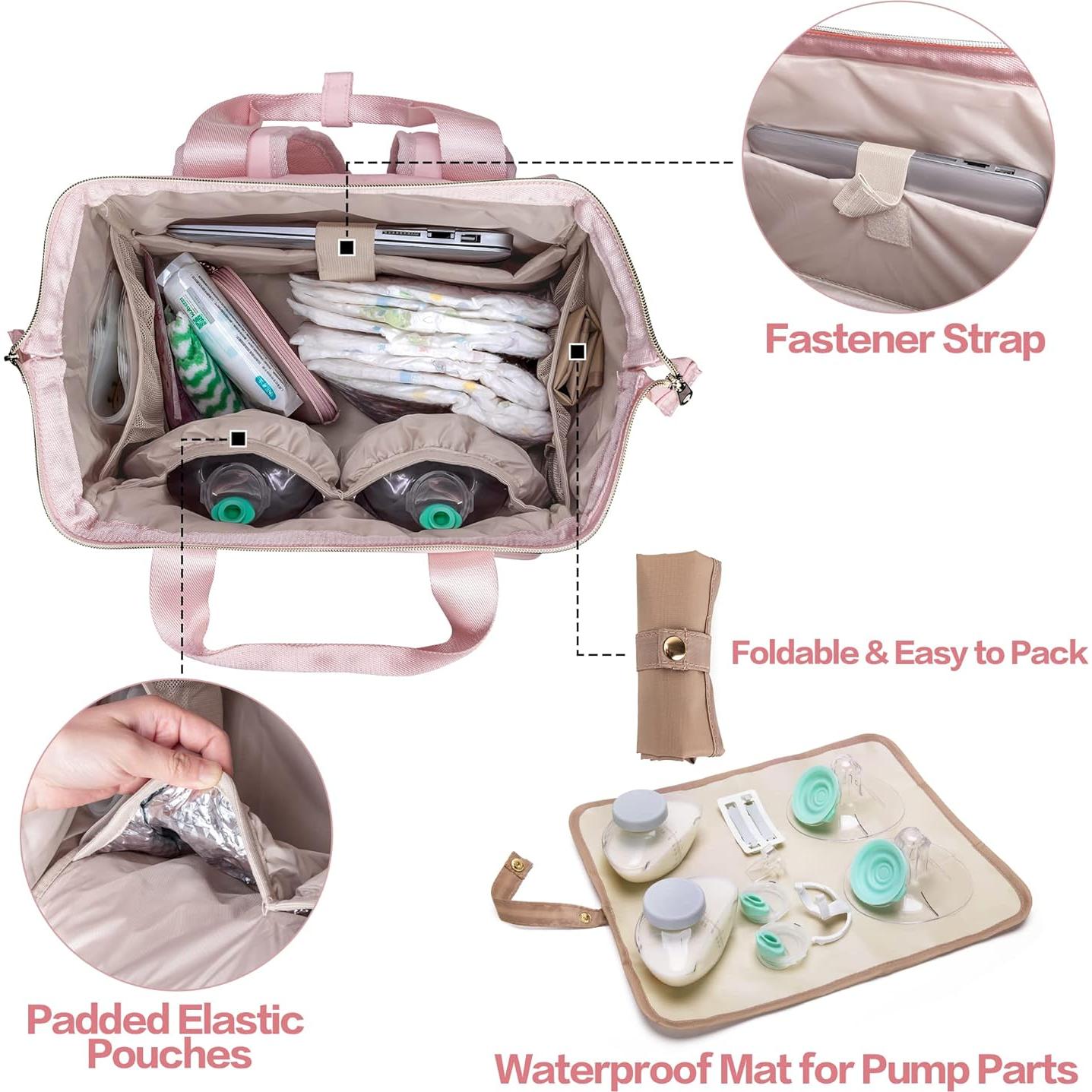 Mochila Fasrom para Extractor de Leche con Cooler Rosa