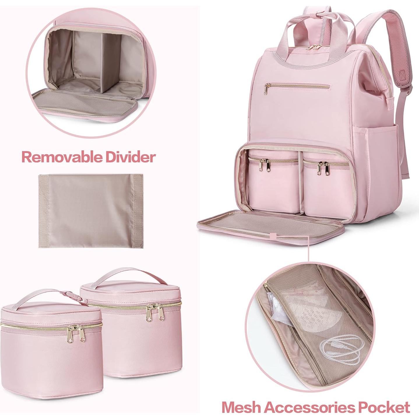 Mochila Fasrom para Extractor de Leche con Cooler Rosa