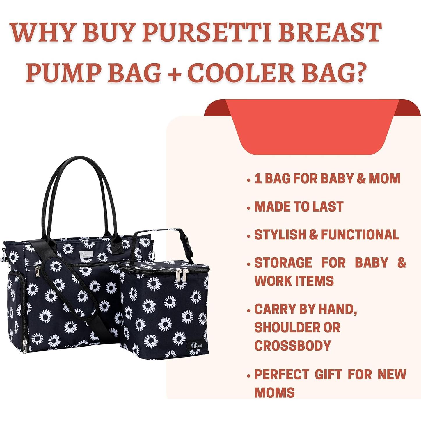 Bolsa Tote Pursetti para Extractor de Leche y Laptop 15"