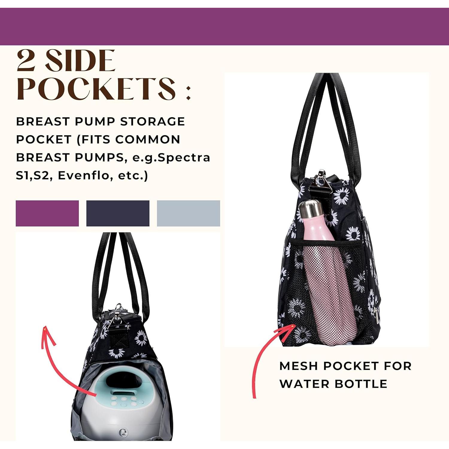 Bolsa Tote Pursetti para Extractor de Leche y Laptop 15"