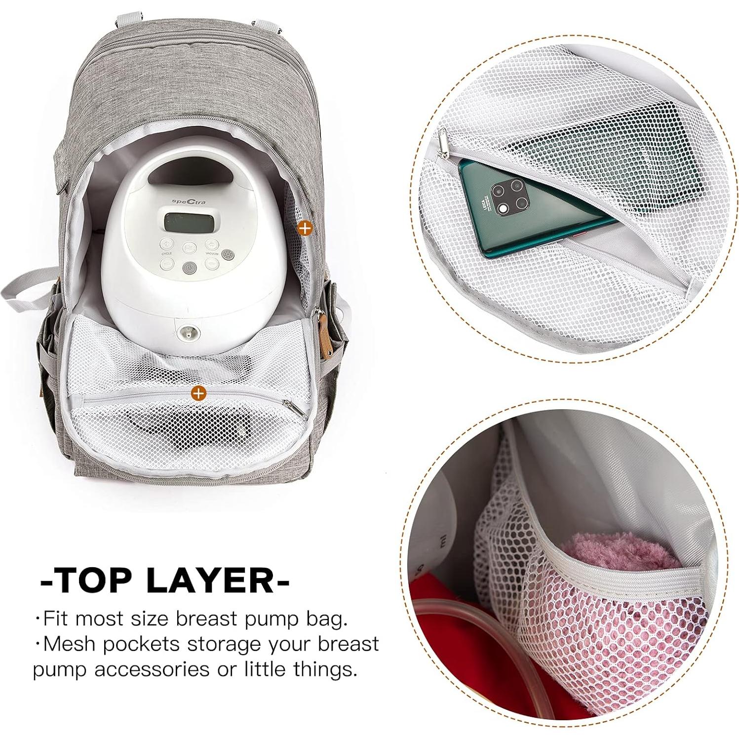 Mochila Aislante para Extractor de Leche MOMIGO - Gris