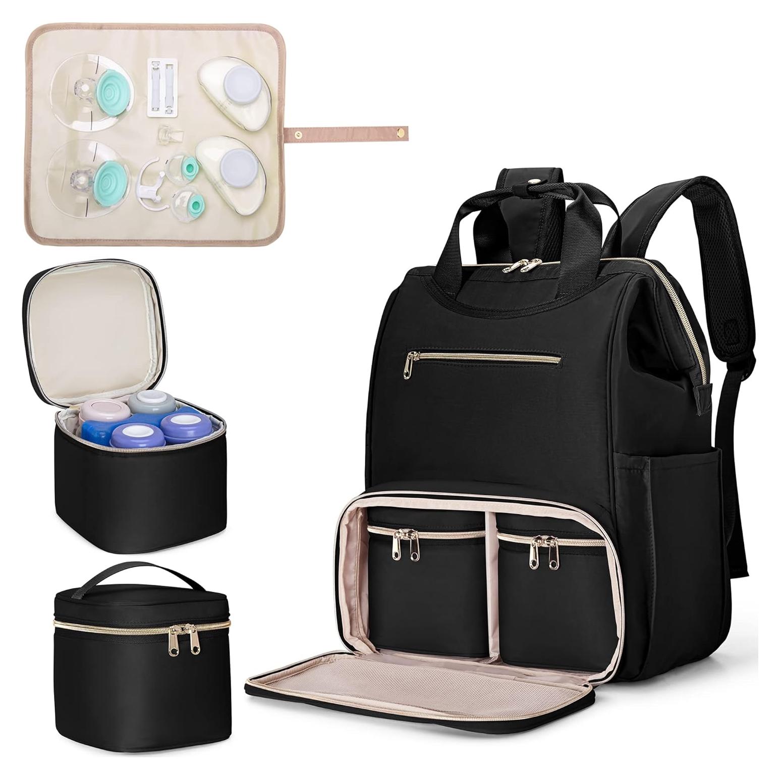 Mochila Fasrom para Extractor de Leche con Cooler - Negro