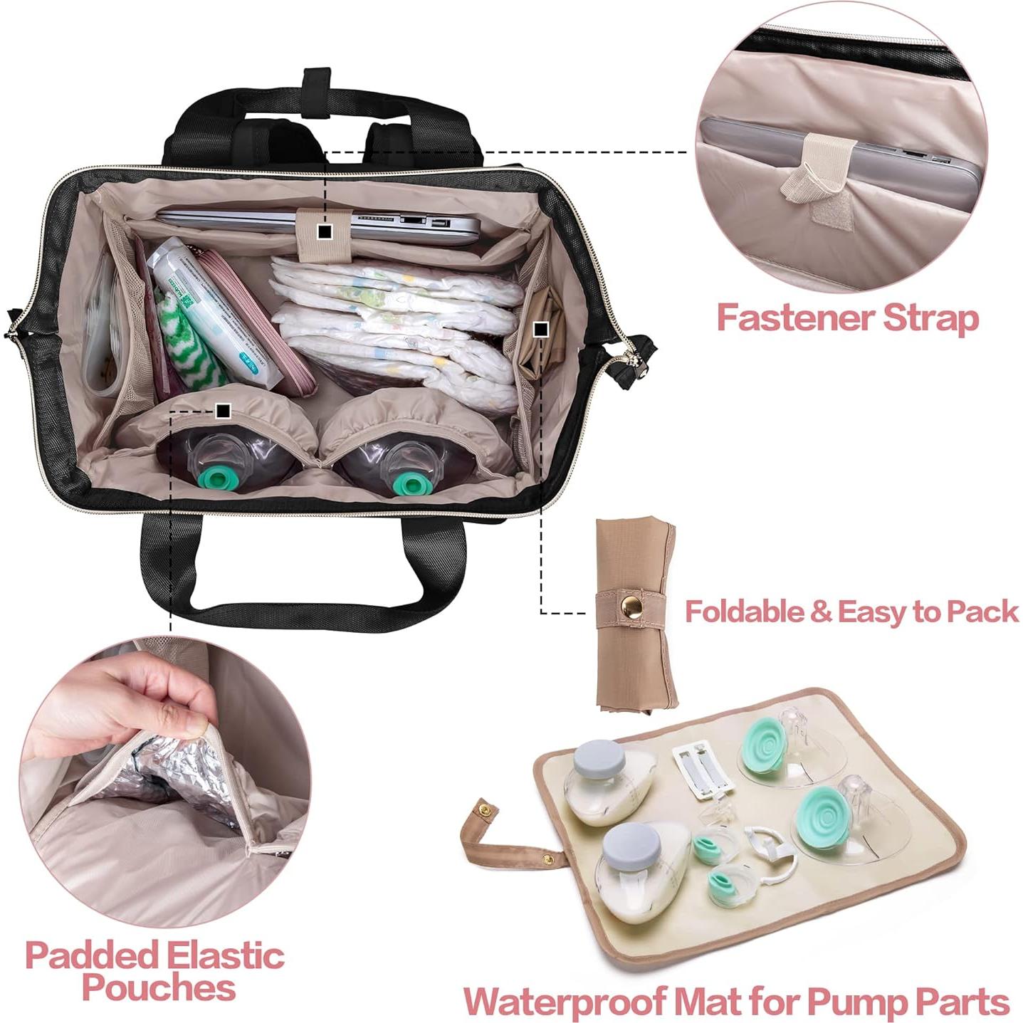 Mochila Fasrom para Extractor de Leche con Cooler - Negro