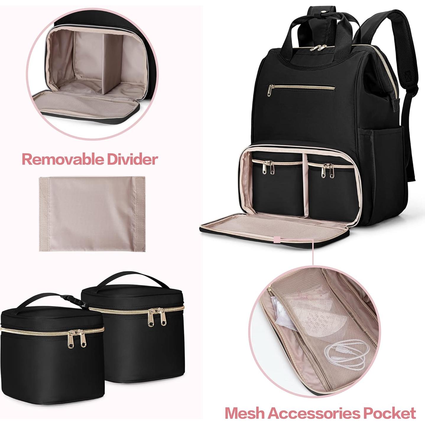 Mochila Fasrom para Extractor de Leche con Cooler - Negro