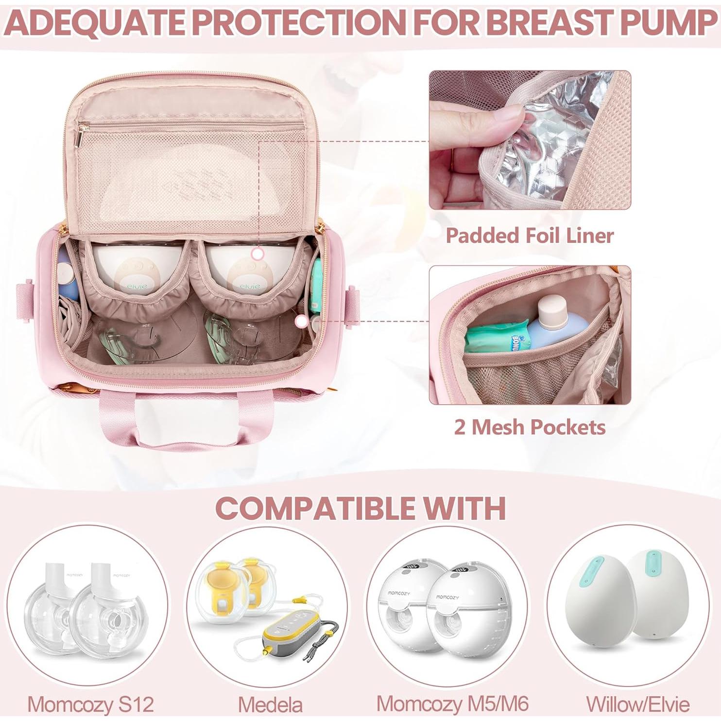 Bolsa Enfriadora para Extractor de Leche Fasrom Rosa 26.2x16.3 cm