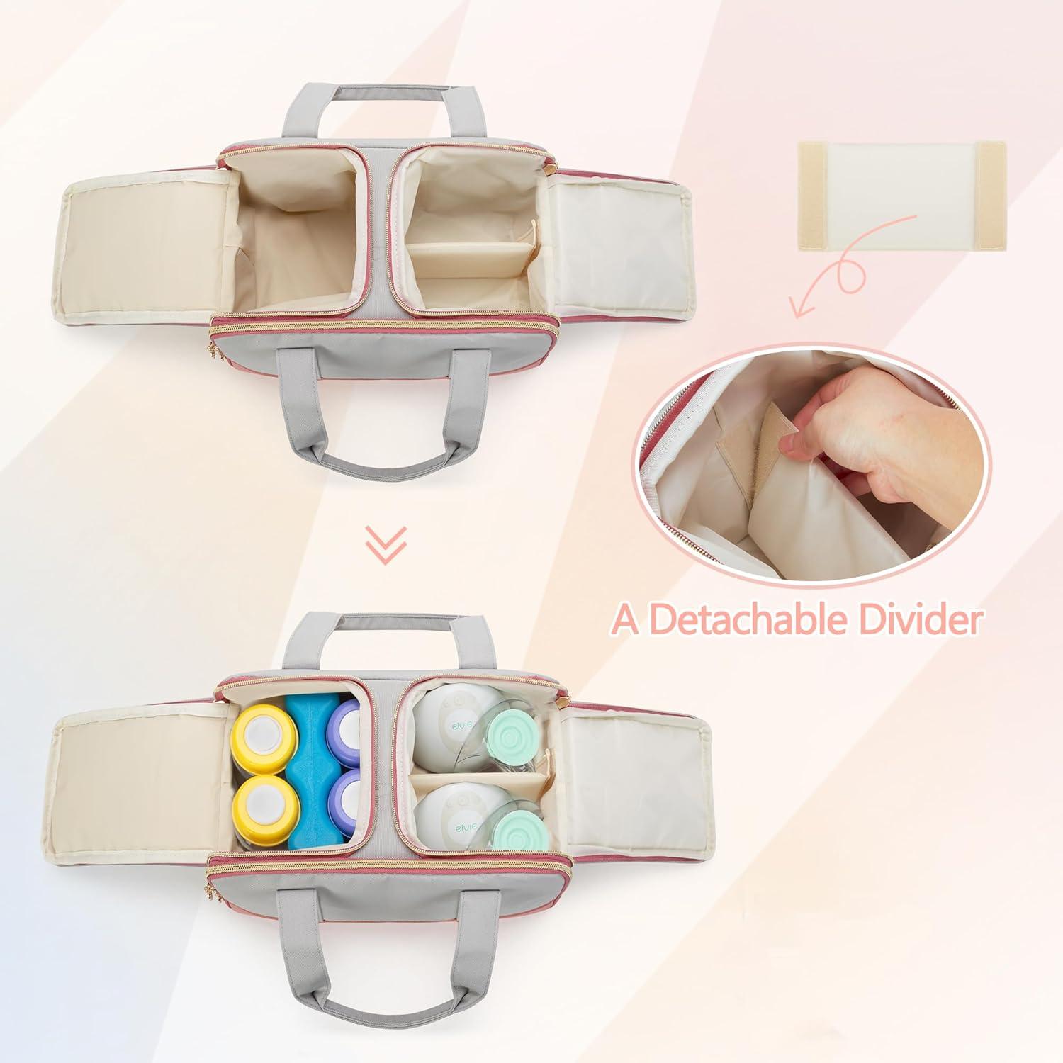 Bolsa Tote Extractor de Leche Wearable Damero Nylon 29.2x17.1cm