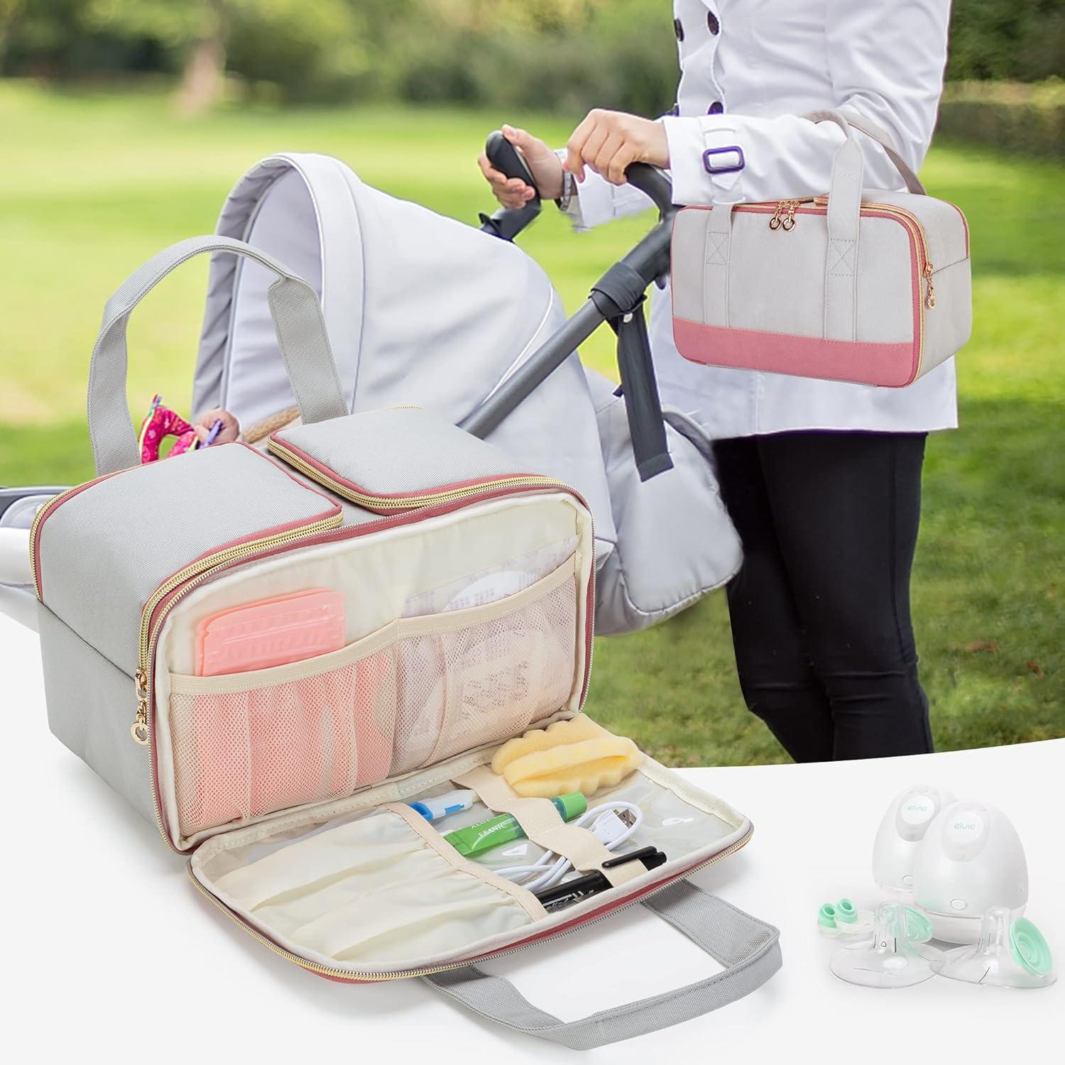 Bolsa Tote Extractor de Leche Wearable Damero Nylon 29.2x17.1cm