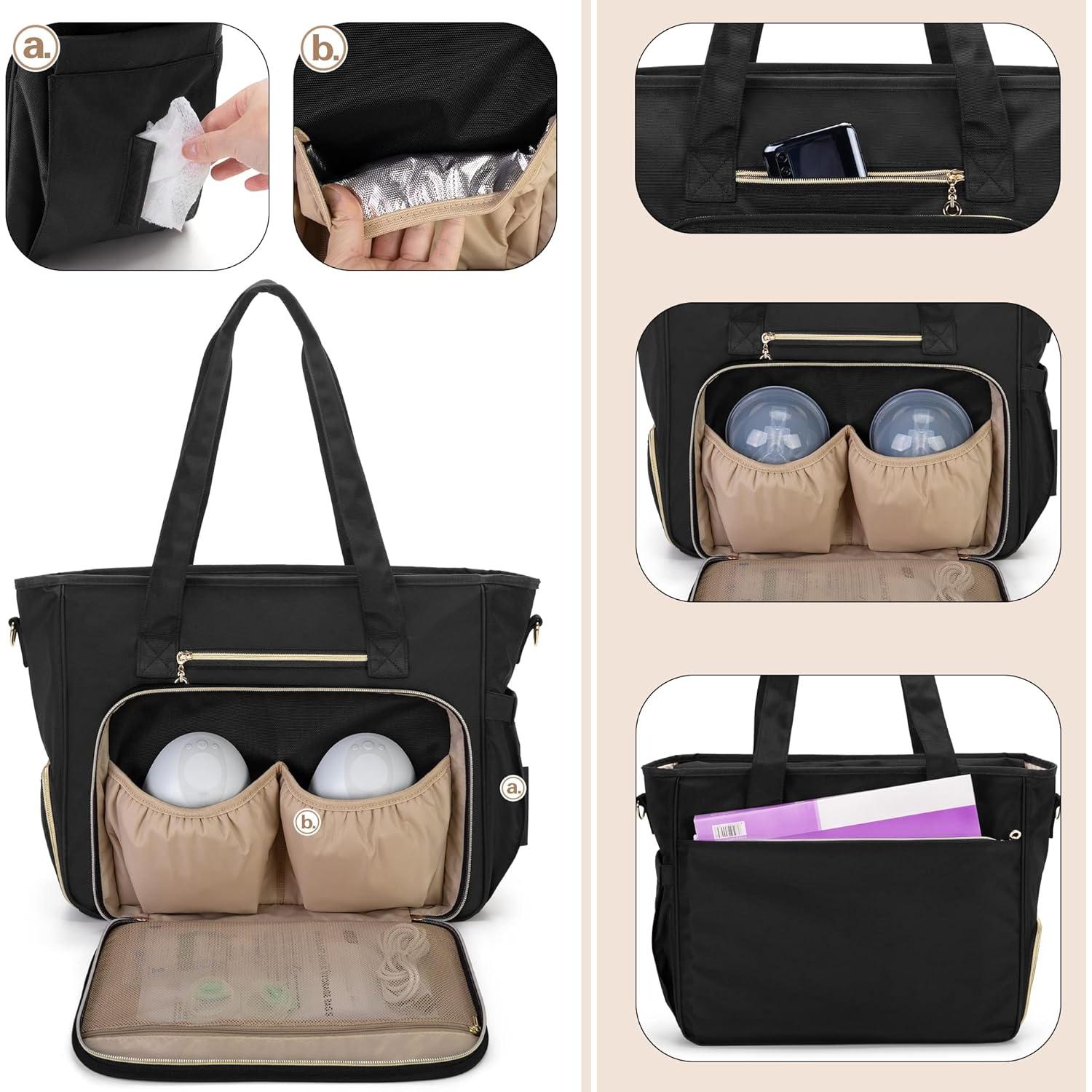 Bolsa Extractor de Leche BAFASO Portátil con Enfriador Negro