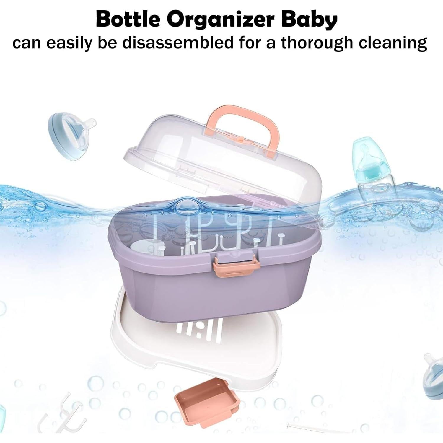 Organizador de Botellas para Bebés Fuerdich Morado 29.5x25.9cm