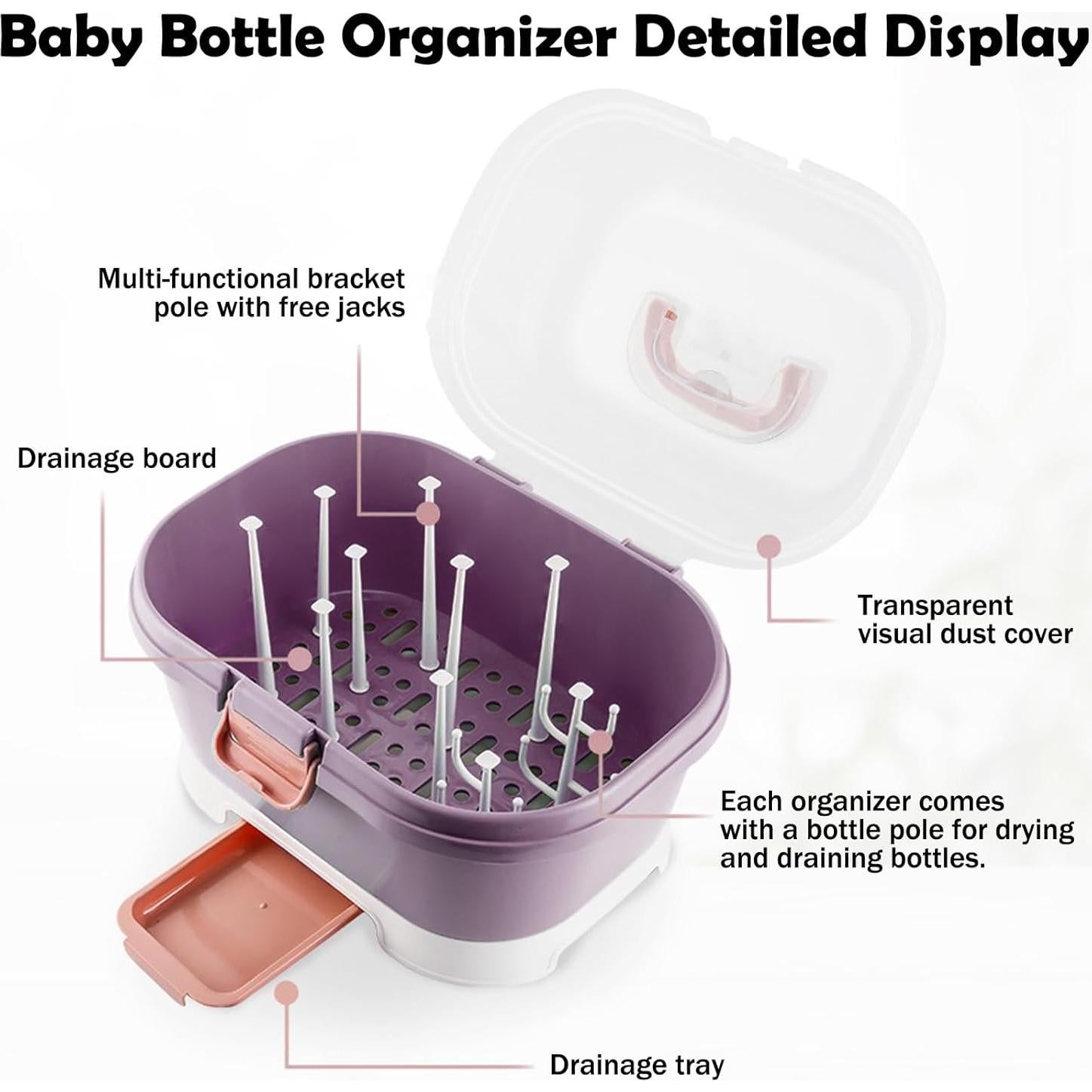 Organizador de Botellas para Bebés Fuerdich Morado 29.5x25.9cm