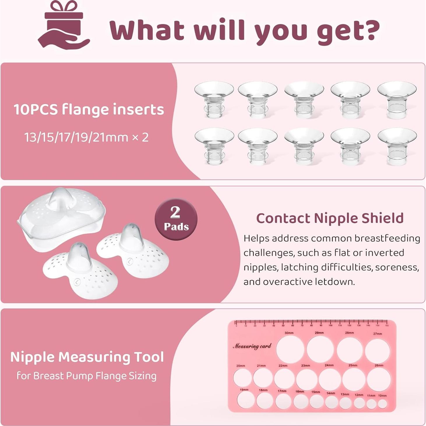 Kit de Bridas para Extractores de Leche Nursi Luna 10PCS 13-21mm