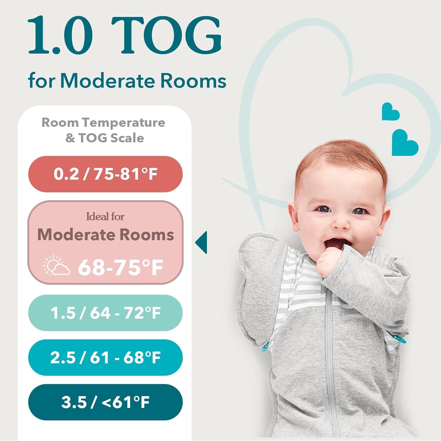 Saco de Sueño Swaddle UP Amor para Soñar Pequeño 3.6-5.9kg Gris