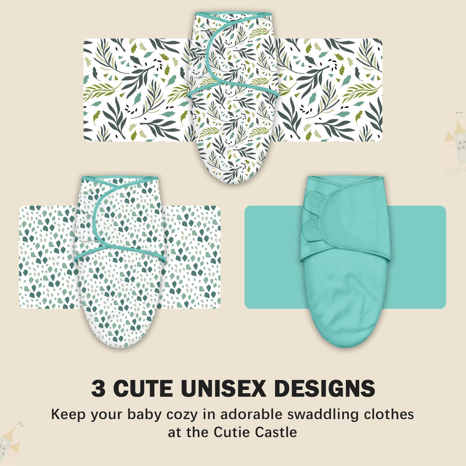 Sacos de Sueño Castillo Lindo 3-Pack Bebés 0-3 Meses Verde
