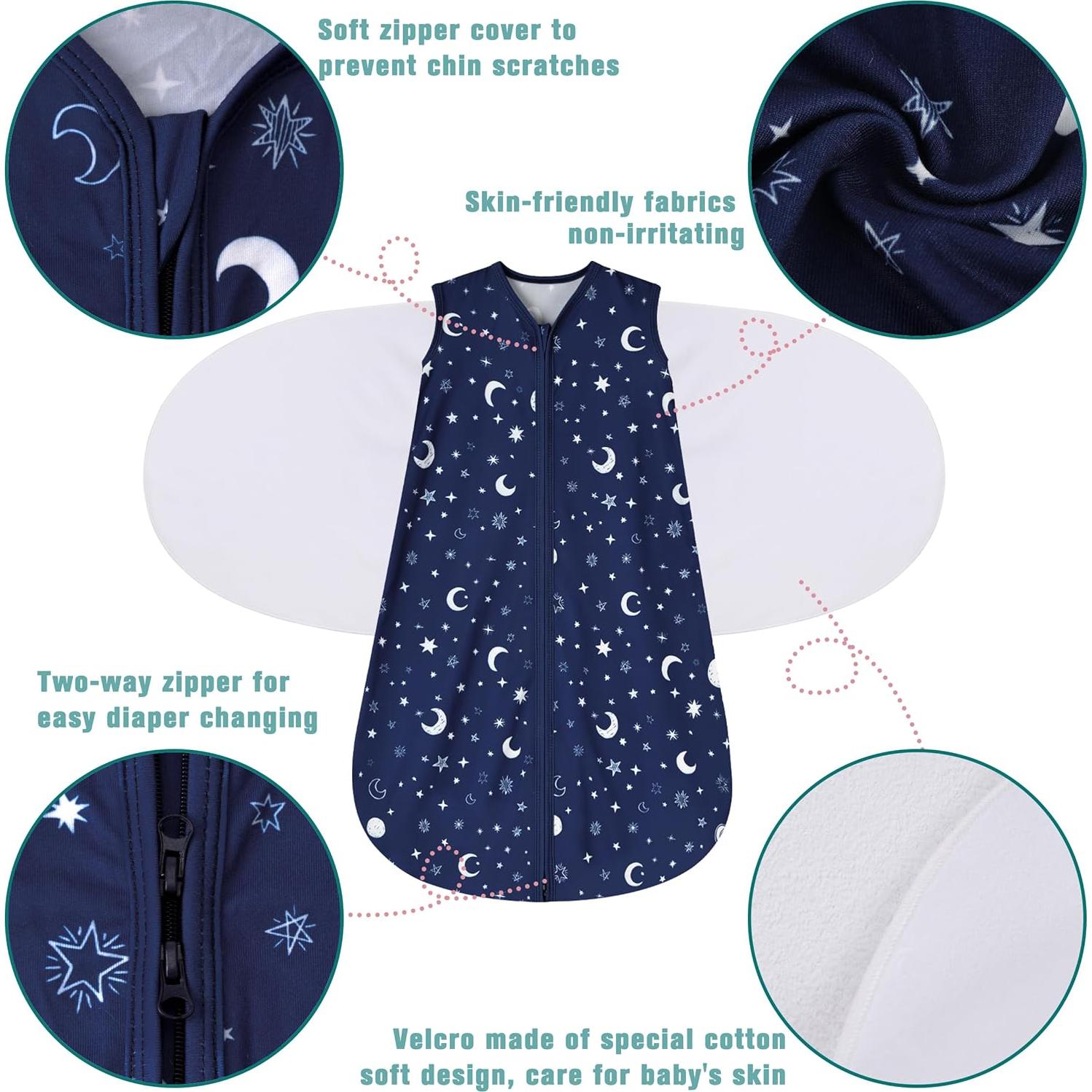 Saco de Sueño para Bebés 3-6 Meses BSTOPPT Algodón 100%