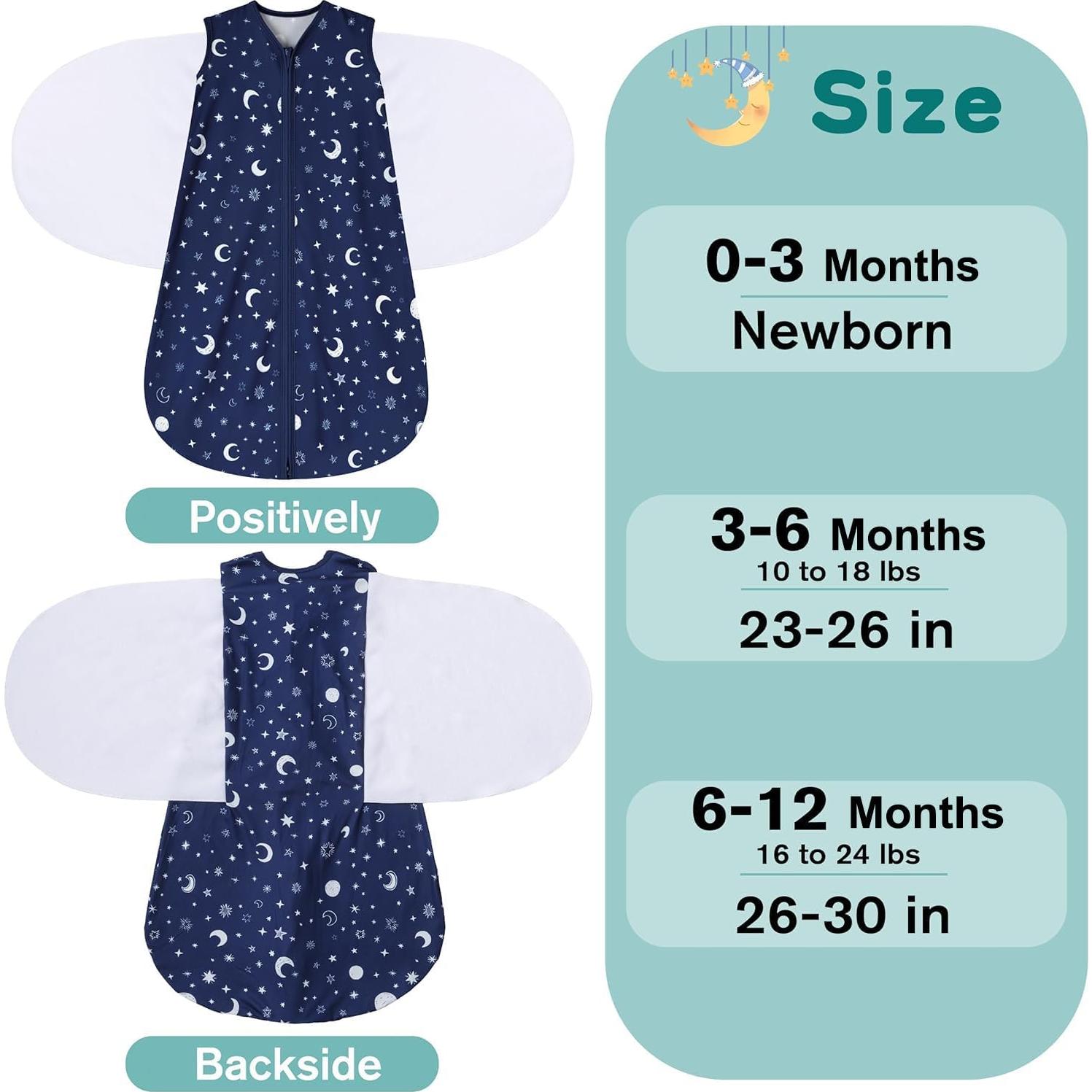 Saco de Sueño para Bebés 3-6 Meses BSTOPPT Algodón 100%