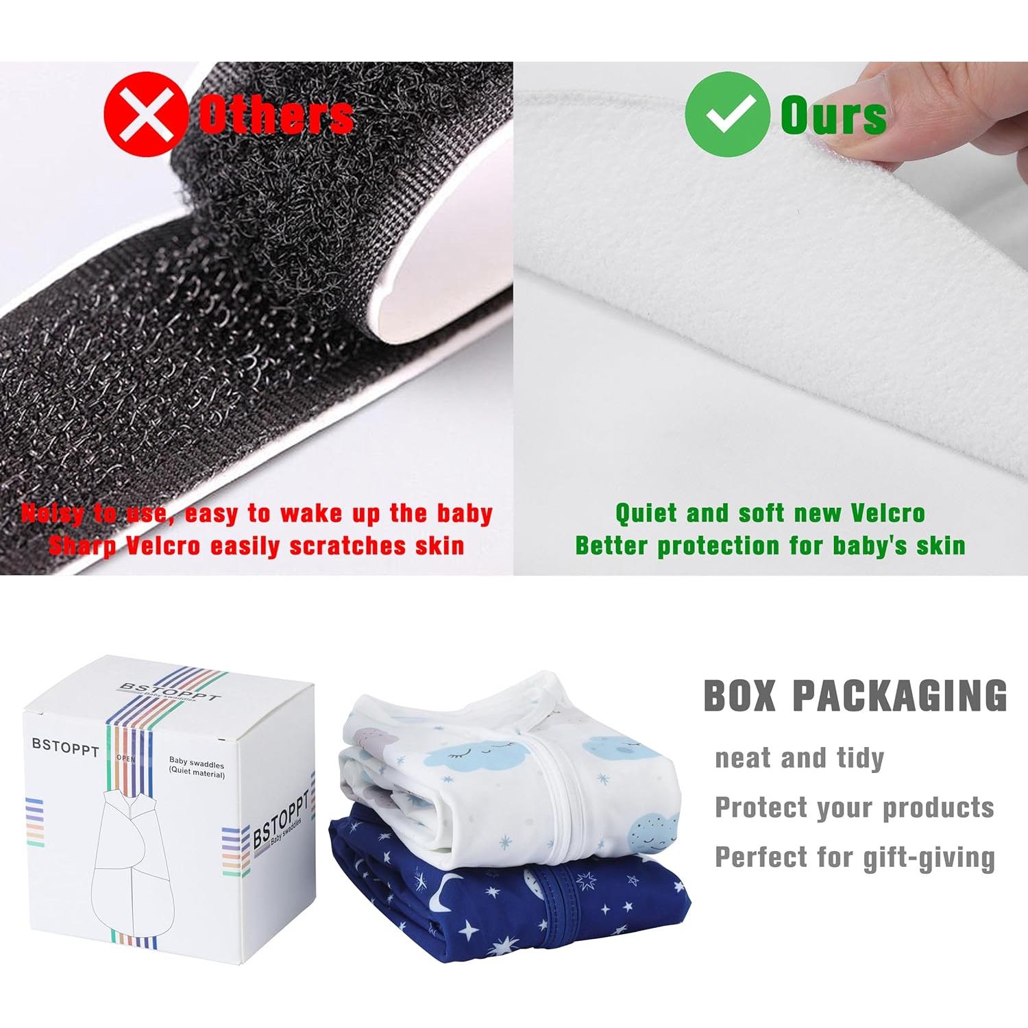 Saco de Sueño para Bebés 3-6 Meses BSTOPPT Algodón 100%