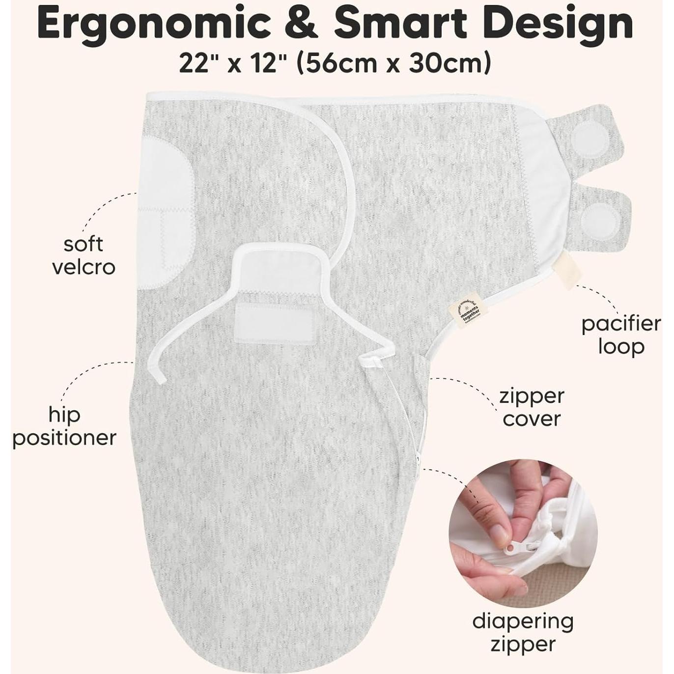 Sacos de Sueño Soothe Zippy KeaBabies - 3 Unidades 0-3 Meses