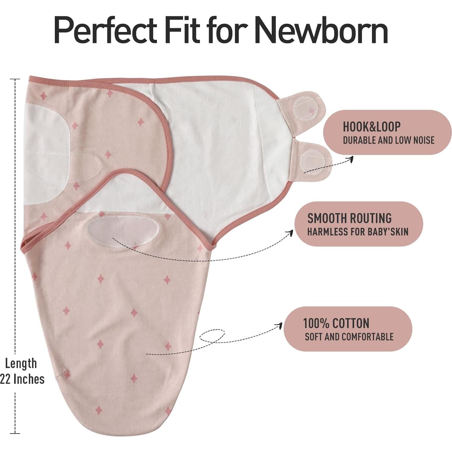 Sacos de Dormir Orgánicos GLLQUEN BABY 3 Piezas 0-3 Meses